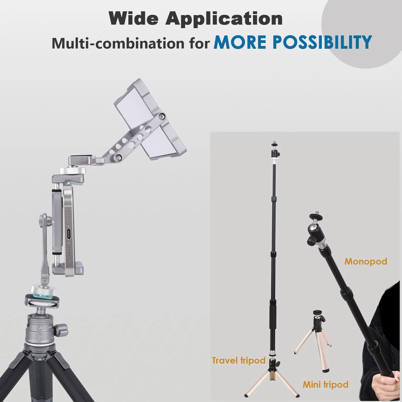 NICEYRIG Smartphone Vlog Selfie Mirror Kit with Tripod Mount Holder for 6.7’’ 6.1’’ iPhone 15 14 13 12 Pro Max, Pro and Android Cellphone Vlog Vlogging Overhead Video Record and Photography - 577 - Image 4