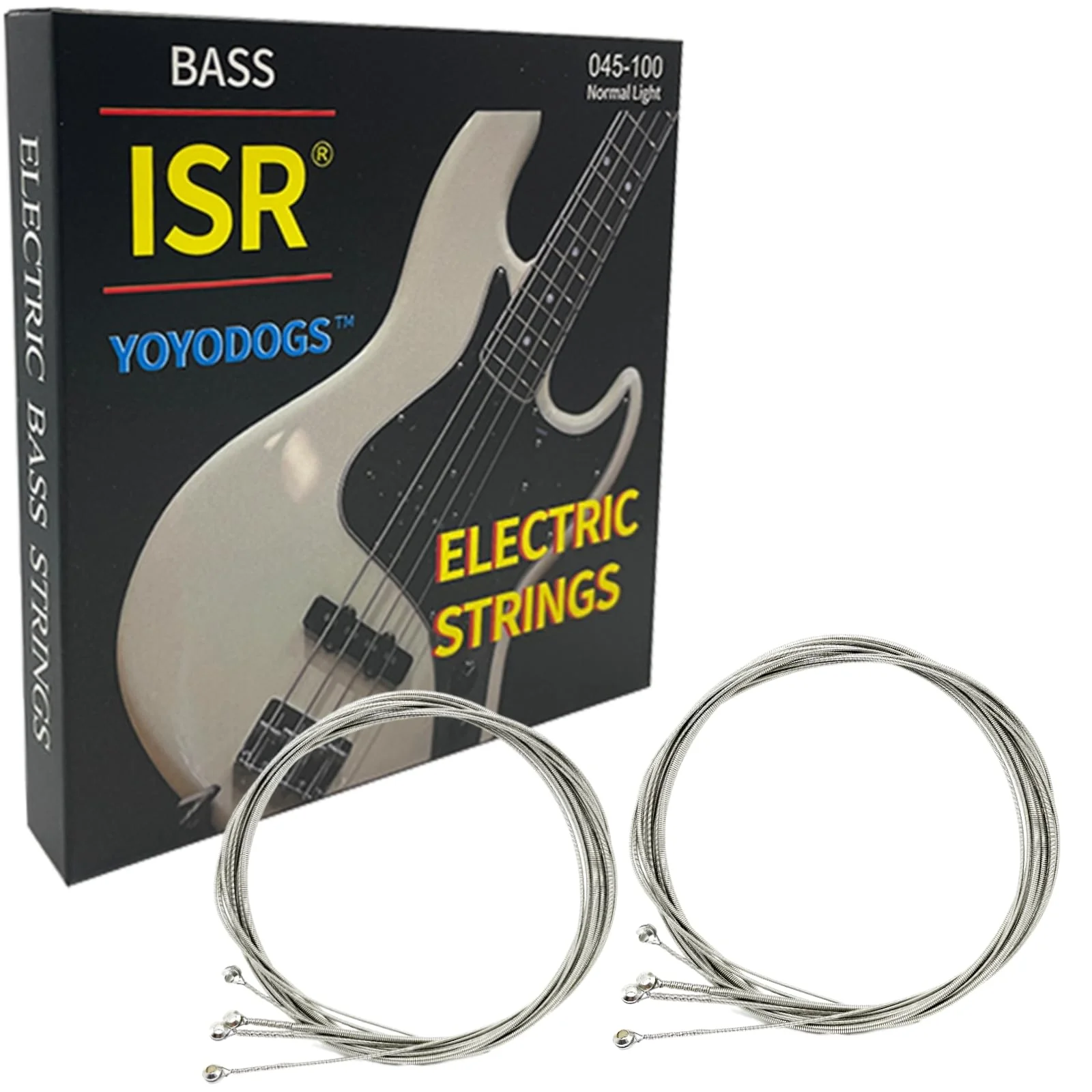 Nickel Wound Bass Guitar 4 Strings Electric Bass String Replacement Set Instrument Accessories,Regular Light,Medium Gauge,Easy To Press For Novices,Essential for a Bassist(2Pack) 2Pack