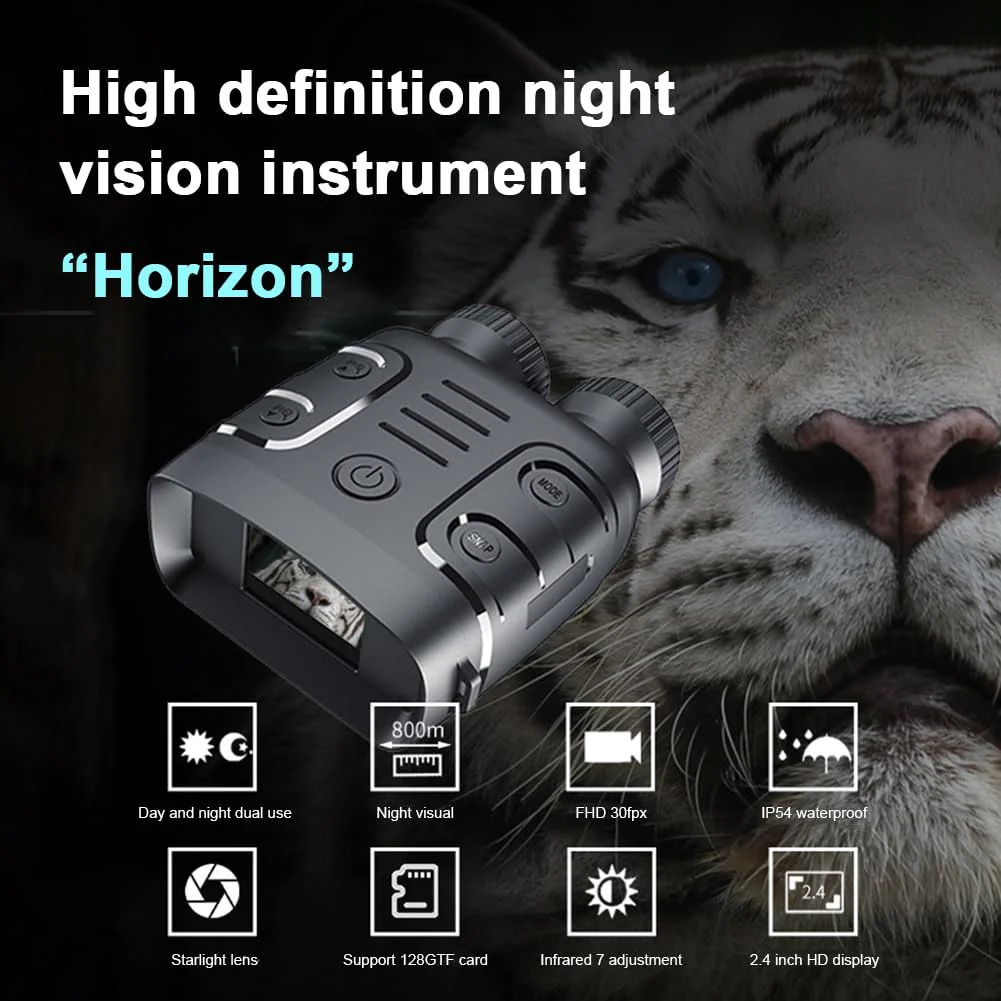 Night Vision Goggles, Binoculars 1080p Infrarednight Vision Scope 5X Digital Zoom, for Hunting, Camping, Travel, Surveillance black - Image 2