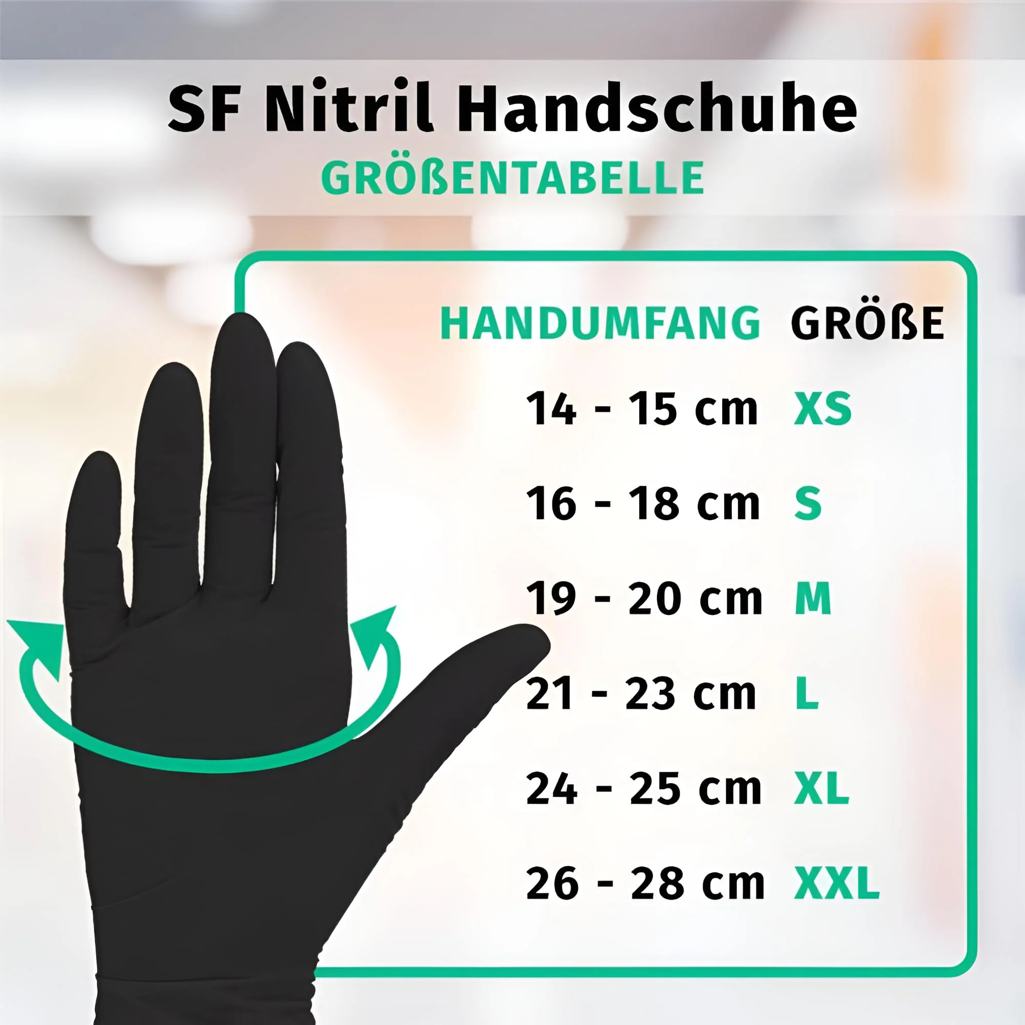 Nitrile Gloves, Box of 100 (S, Black) Disposable Gloves, Examination Gloves, Powder-Free, Non-Sterile, Latex-Free, Black, X Small - Image 7