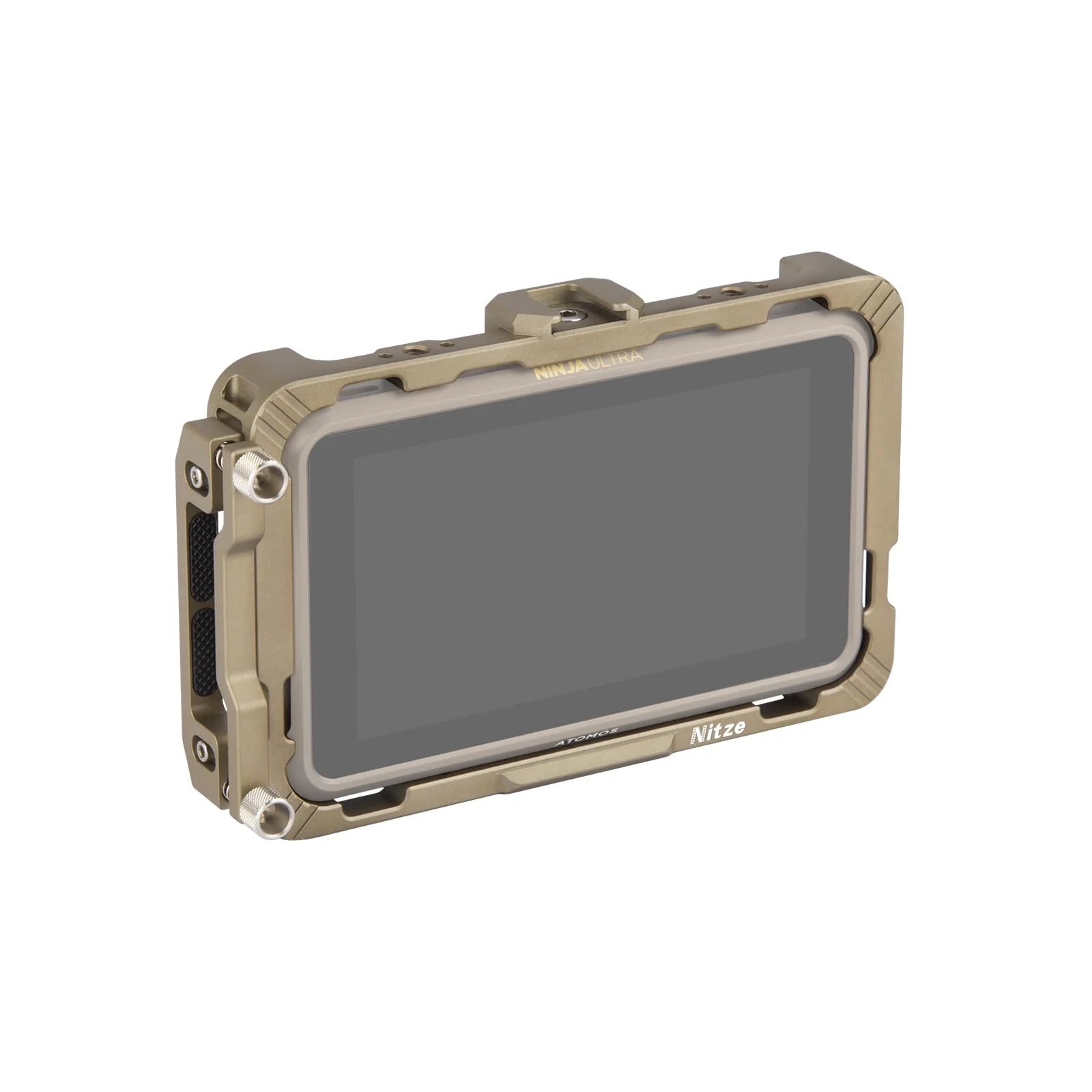 Nitze Cage for Atomos Ninja/Ninja Ultra/Ninja V/Ninja V Plus/Zato Connect/Shinobi, with HDMI Cable Clamp, Built-in NATO Rail and Cold Shoe - JT-A05A