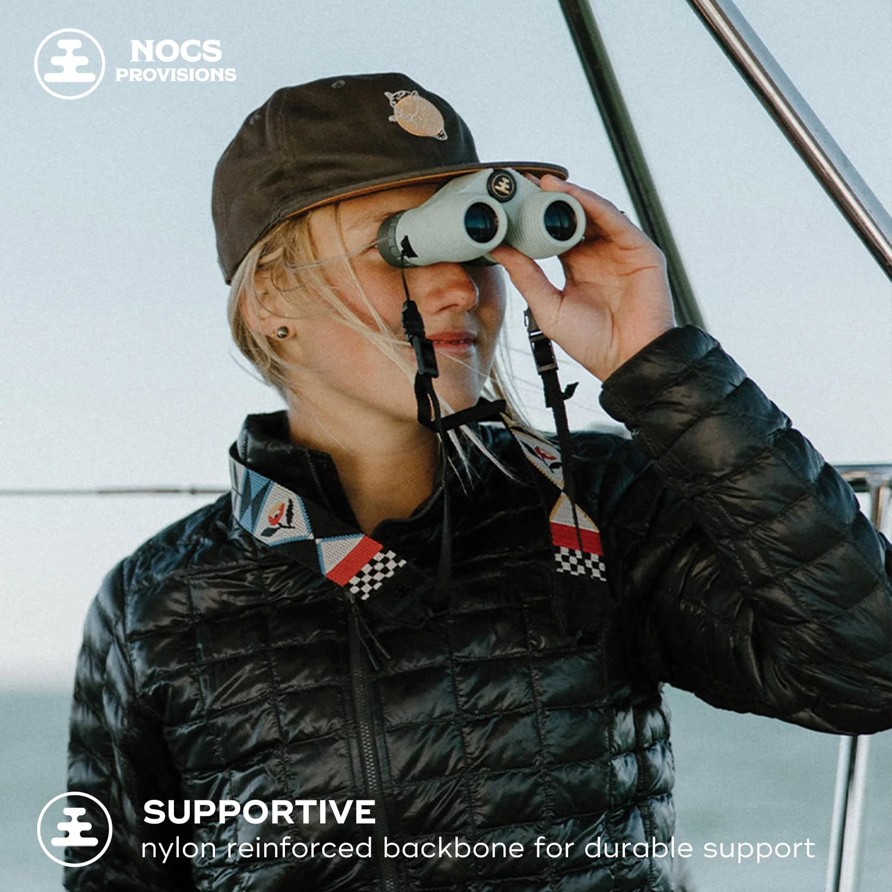 Nocs Provisions Woven Tapestry Strap, Binocular & Camera Reinforced Universal Wide Shoulder & Neck Strap for Men & Women Flora - Image 4