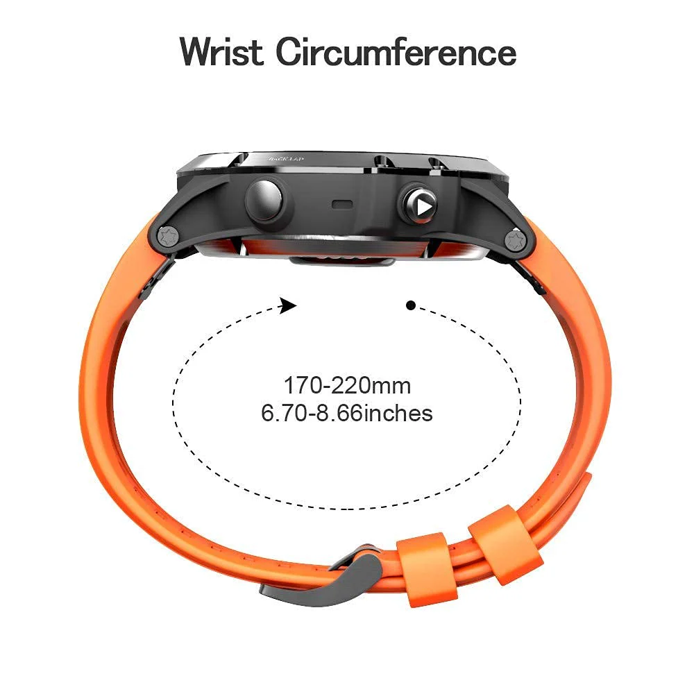 NotoCity Compatible Fenix 5x Plus Bands Fenix 7X Sport Silicone Replacement Watch Strap for Fenix 8 51mm/Fenix 5X/Fenix 5X Plus/Fenix 6X/Fenix 6X Pro/Fenix 3/HR/Descent MK1/D2 Delta PX/D2 Charlie (Black/Orange) 2 Pack Black+Orange - Image 8