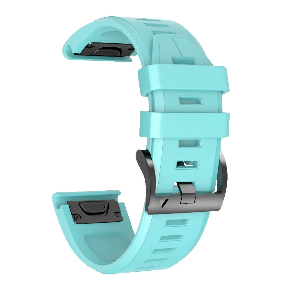 NotoCity Compatible Fenix 5X Plus Bands Fenix 7X Sport Silicone Replacement Watch Strap for Garmin Fenix 5X/Fenix 5X Plus/Fenix 6X/Fenix 6X Pro/Fenix 3/HR/Descent MK1/D2 Delta PX/D2 Charlie (Teal) 1 Pack Teal