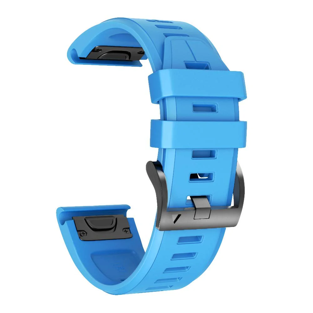 NotoCity Compatible Fenix 5X Plus Bands Fenix 7X Sport Silicone Replacement Watch Strap for Garmin Fenix 8 51mm/Fenix 5X/Fenix 5X Plus/Fenix 6X/Fenix 6X Pro/Fenix 3/HR/Descent MK1/D2 Delta PX/D2 Charlie(Blue) 1 Pack Blue