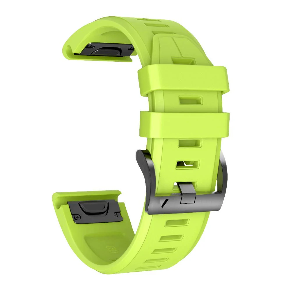 NotoCity Compatible Fenix 5X Plus Bands Fenix 7X Sport Silicone Replacement Watch Strap for Garmin Fenix 8 51mm/Fenix 5X/Fenix 5X Plus/Fenix 6X/Fenix 6X Pro/Fenix 3/HR/Descent MK1/D2 Delta PX/D2 Charlie(Green) 1 Pack Green