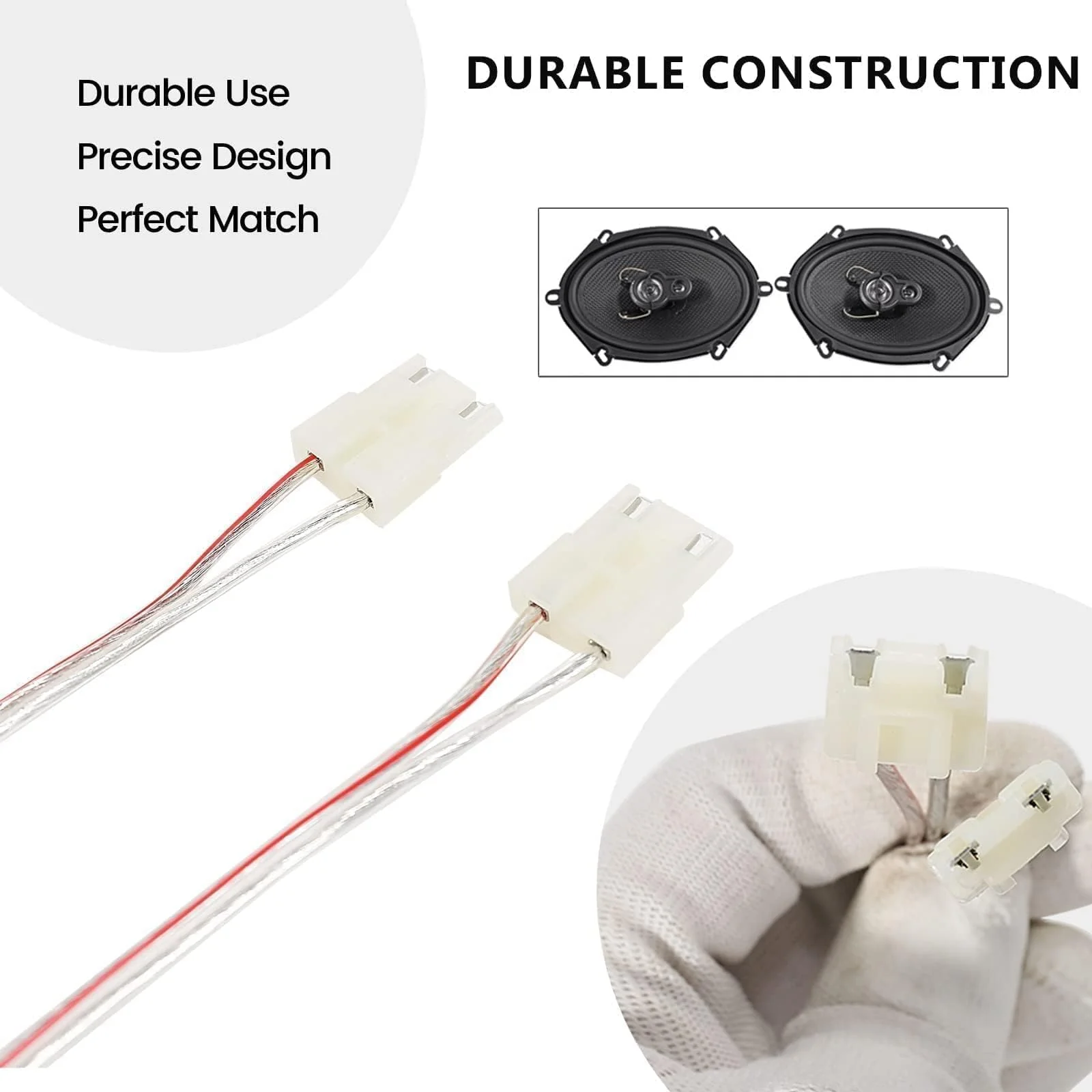 NuIth Car Door Speaker Wirng Harness Connector Adapter Select for Dodge Ram/Jeep Eagle Vehicles 1984-2002 Install Aftermarket Speaker Wire Plug 2PC - Image 6