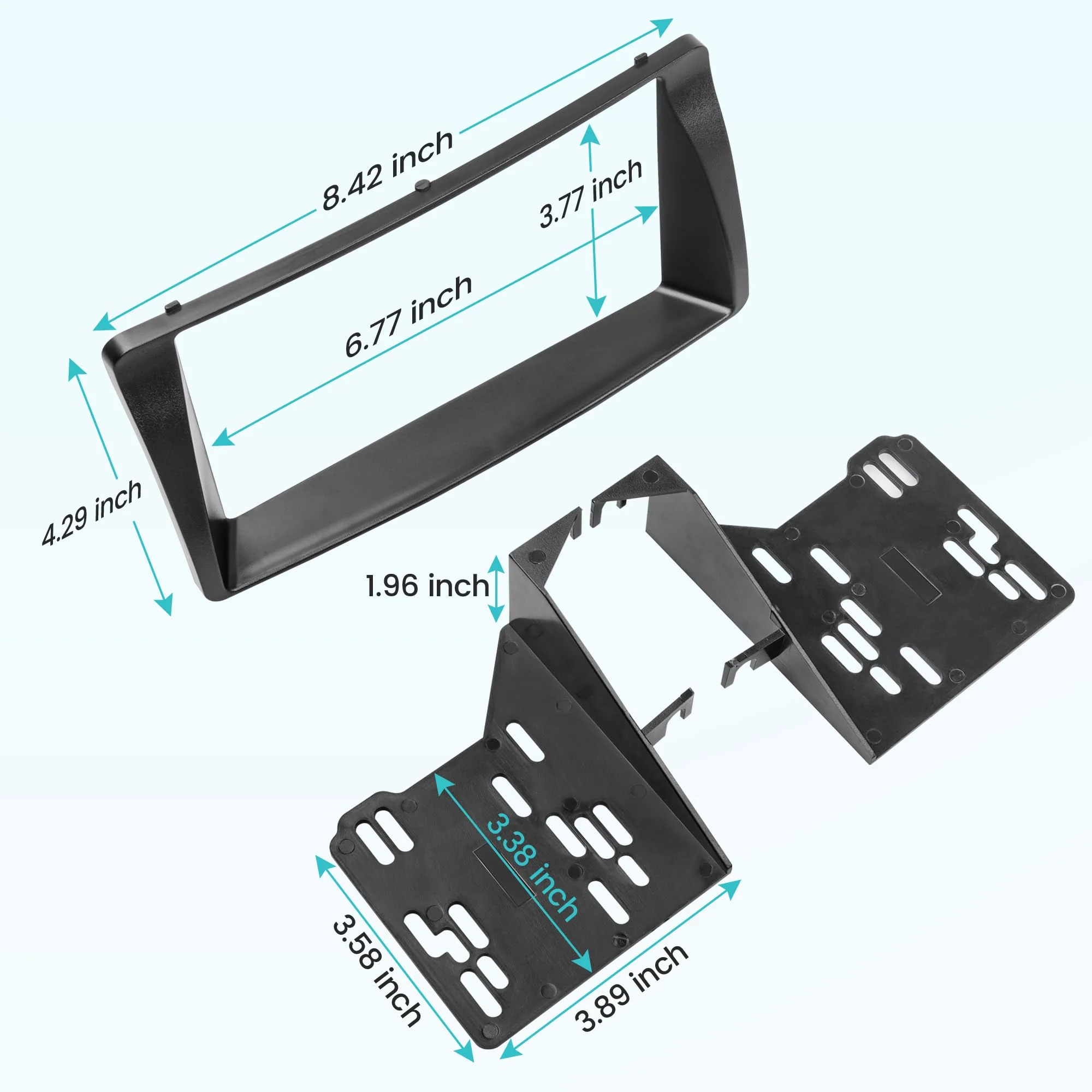 NuIth Double DIN Radio Installation Dash Kit W/Radio Wire Harness for 2003-2008 Toyota Corolla, Aftermarket Radio Dash Stereo Mounting Installation Trim Bezel Bracket Wire Kits - Image 2