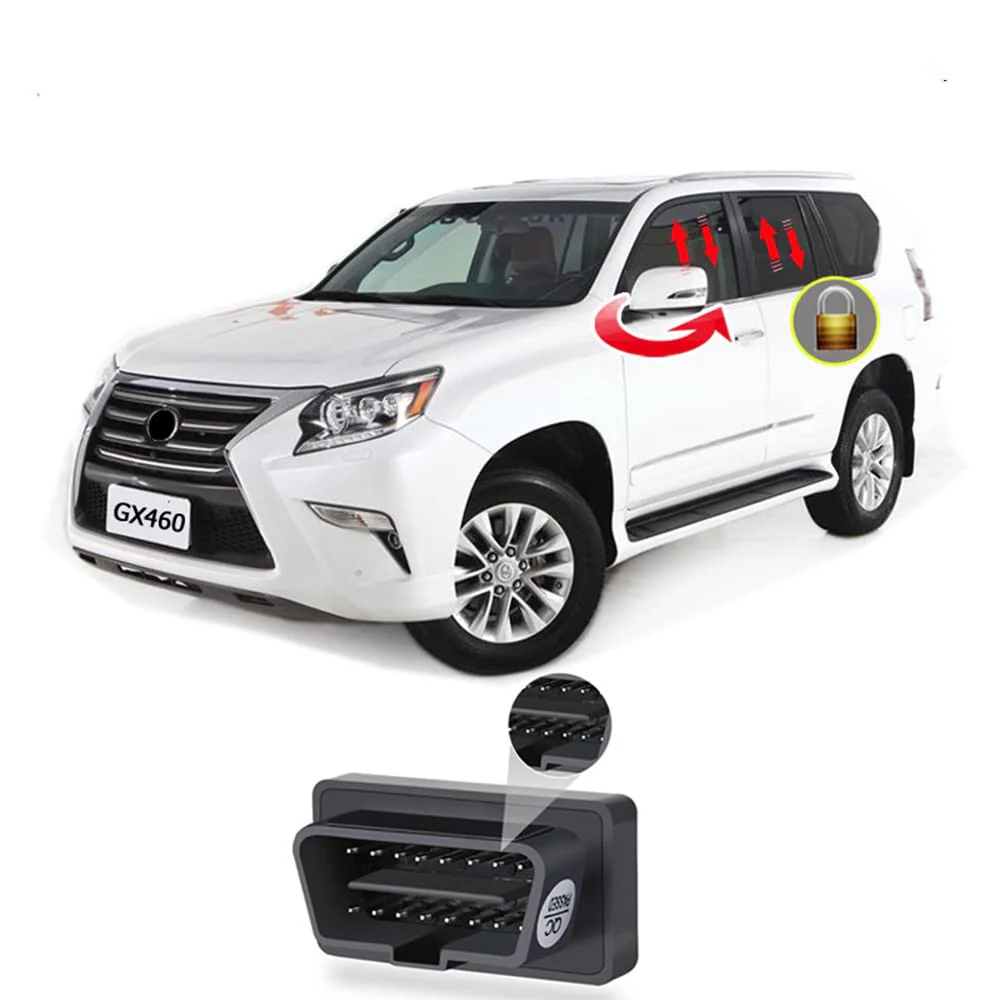 OBD GX 460 Remote Car Auto Window Lift Close Open Side Mirror Folding Unfold and Door Speed Lock Module Kit For Lexus GX460 2010-2019 Accessories 2010-2019 model