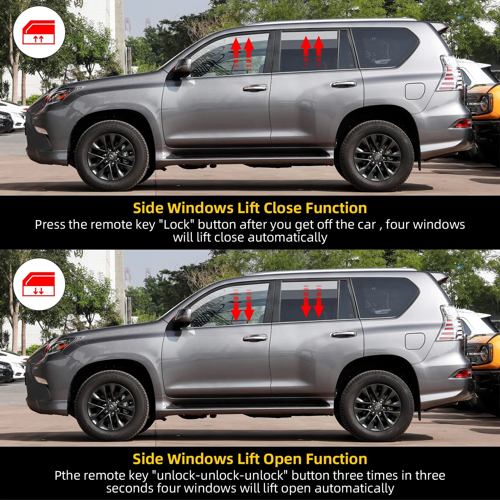 OBD GX 460 Remote Car Auto Window Lift Close Open Side Mirror Folding Unfold and Door Speed Lock Module Kit For Lexus GX460 2010-2019 Accessories 2010-2019 model - Image 3