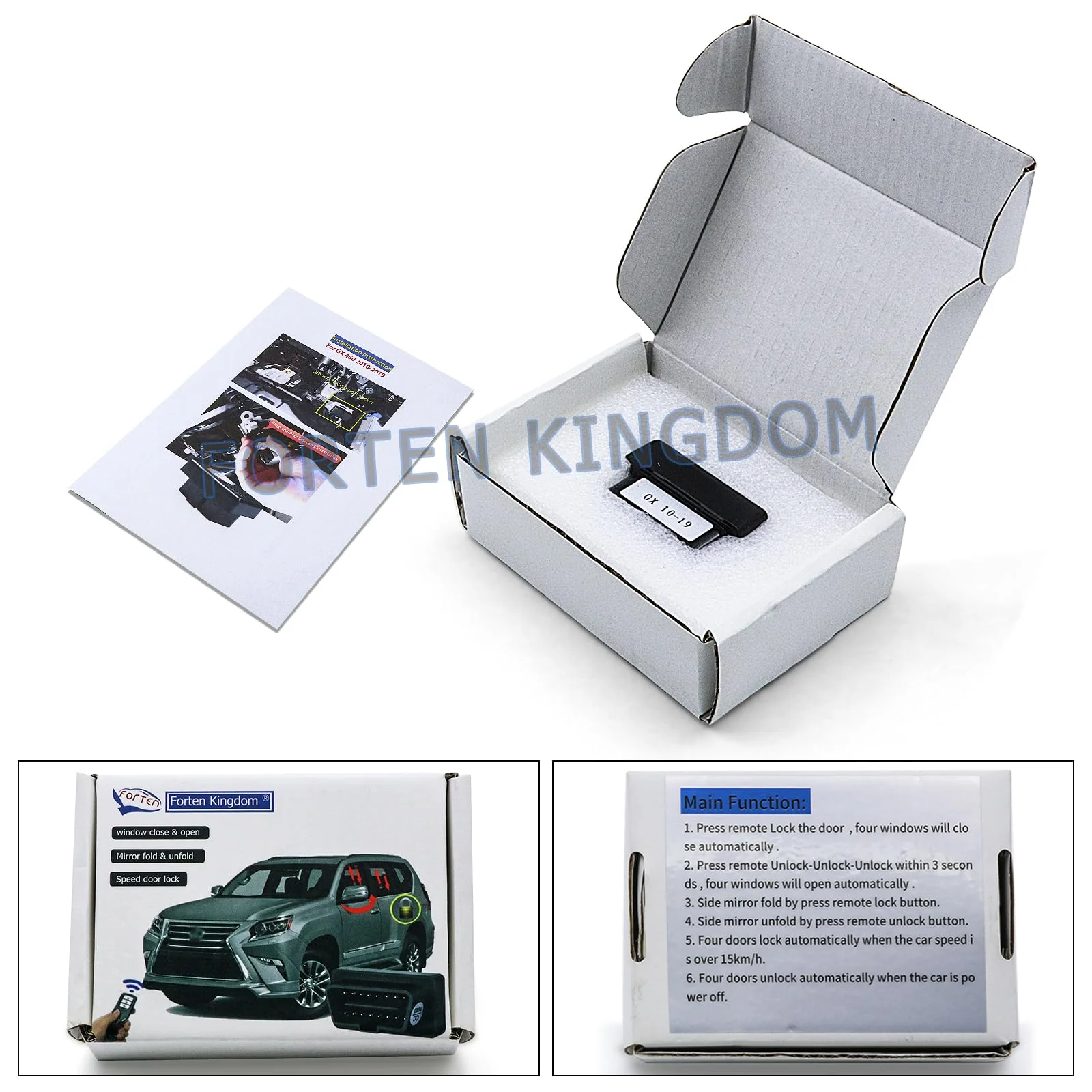 OBD GX 460 Remote Car Auto Window Lift Close Open Side Mirror Folding Unfold and Door Speed Lock Module Kit For Lexus GX460 2010-2019 Accessories 2010-2019 model - Image 9