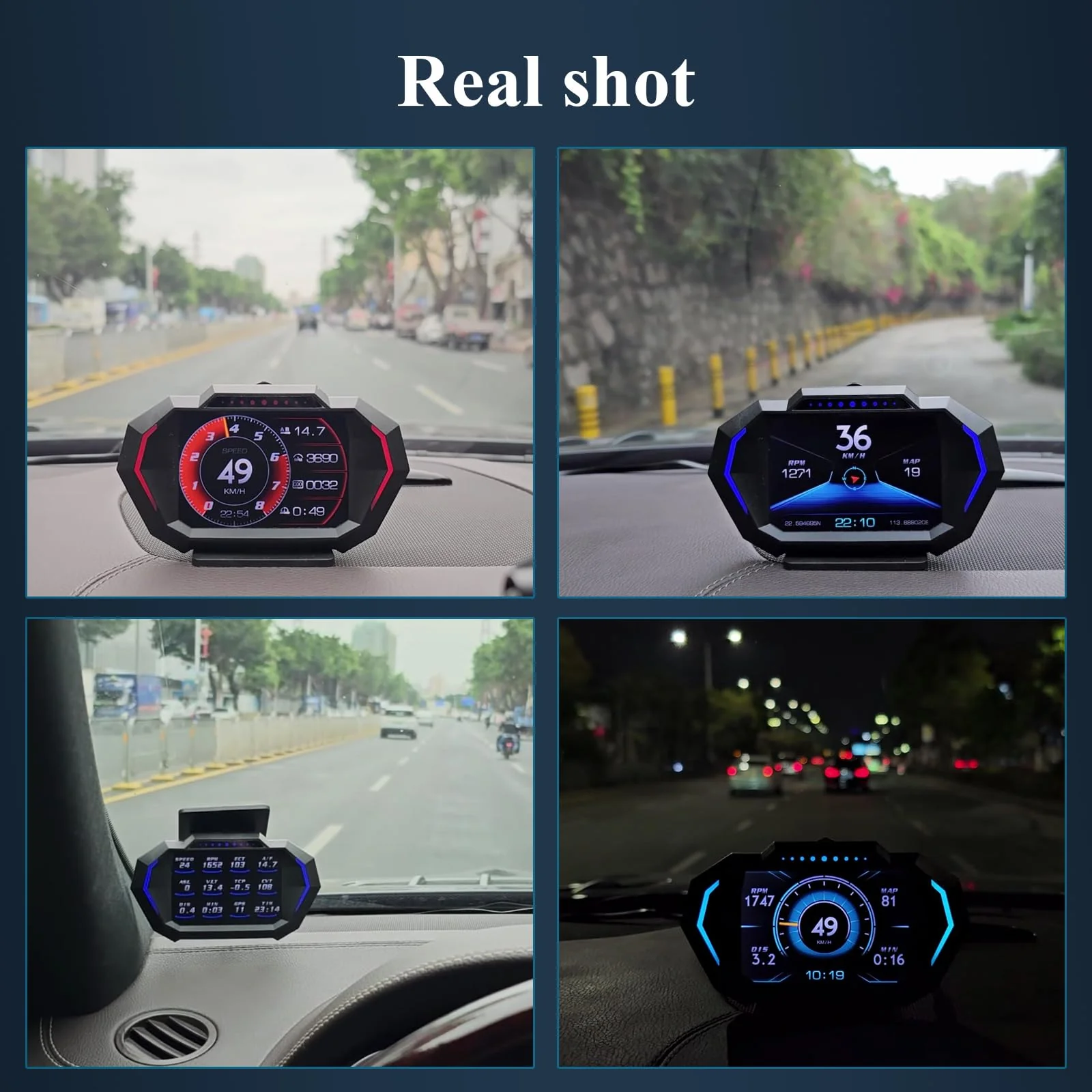 obd2 gauge display, head up display for car, Digital Speedometer, Tachometer, Water Temperature Gauge, Multi-Data Smart Gauge, Trip Computer Fuel Pressure Tester for All cars - Image 9