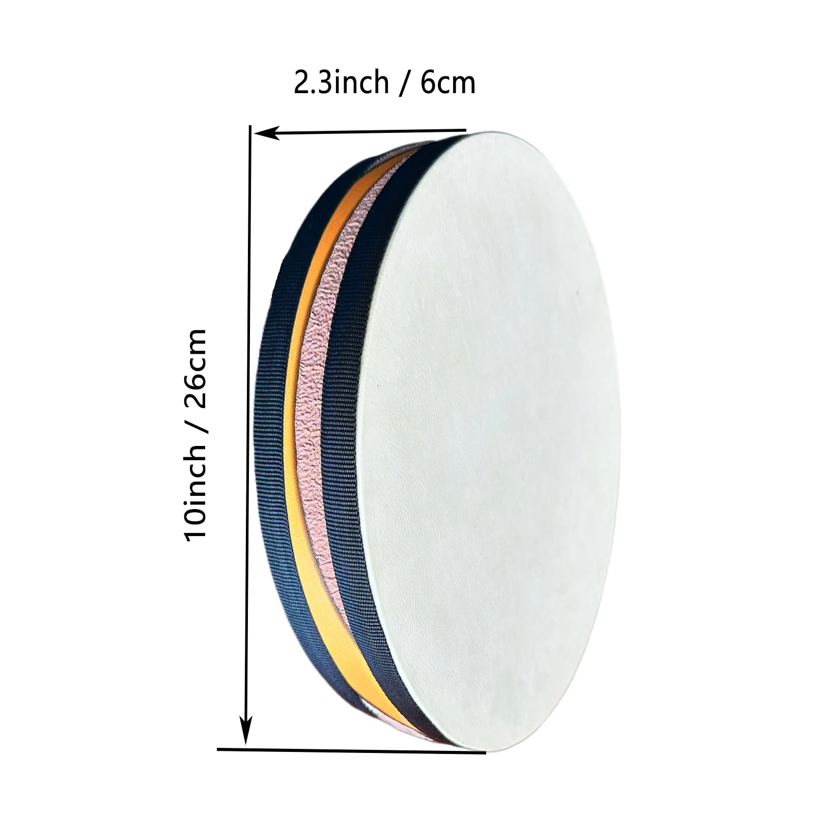 Ocean Drum,10'' Handmade Wooden,Natural sheepskin,Musical Healing Instrument, Orff Percussion, Simulates the Sound of Ocean Waves,For Recreation,Yoga Meditation, Stress Relief and Relaxation - Image 3