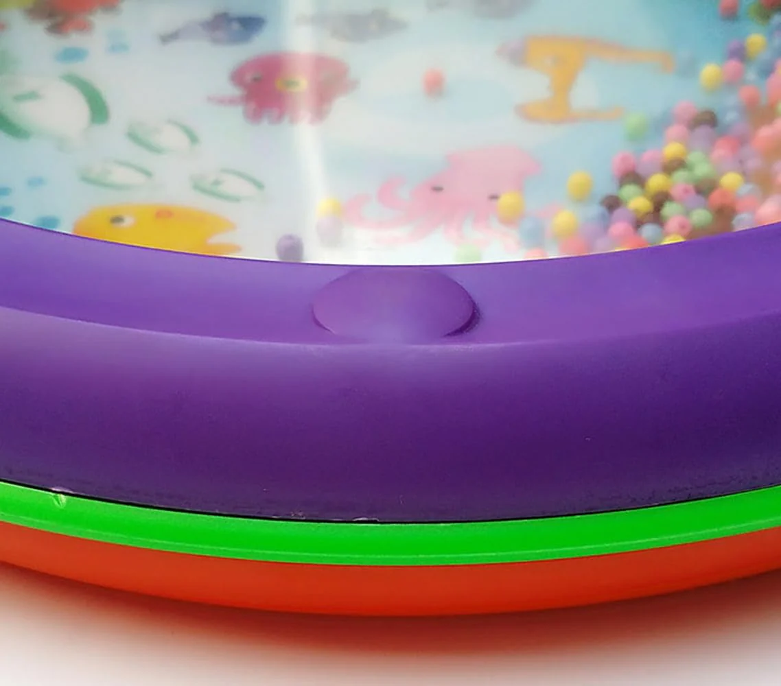 Ocean Drum Wave Bead Drum Gentle Sea Sound Music Gift Educational Tool Percussion Instruments Drum,10 Inch Fish Graphic Sea Drum (1 Pcs) 1 Pcs - Image 6