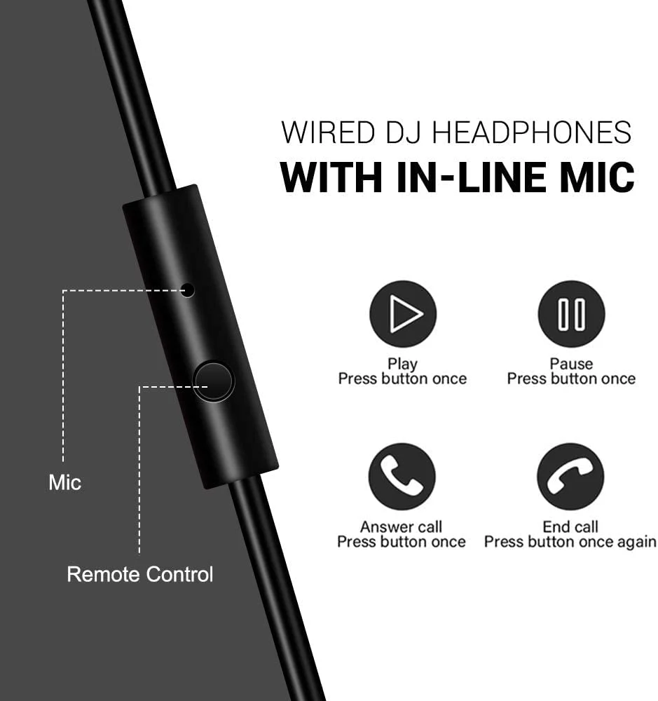 OneOdio Hi-Res Over Ear Headphones for Studio Monitoring and Mixing, Sound Isolation, Protein Leather Earcups, 50mm Driver Unit, Wired Headphones for AMP Guitar Keyboard (Pro-50 Black) - Image 4