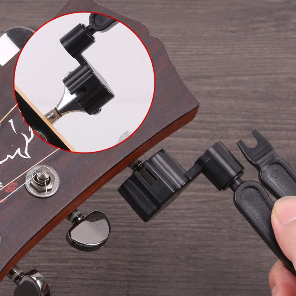 Onwon 3-In-1 Guitar String Winder Cutter Bridge Pin Puller Tool - Multifunctional Guitar Maintenance Tool - String Peg Winder + String Cutter + Pin Puller Instrument Accessories - Image 3