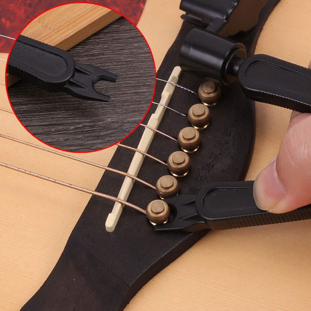 Onwon 3-In-1 Guitar String Winder Cutter Bridge Pin Puller Tool - Multifunctional Guitar Maintenance Tool - String Peg Winder + String Cutter + Pin Puller Instrument Accessories - Image 6