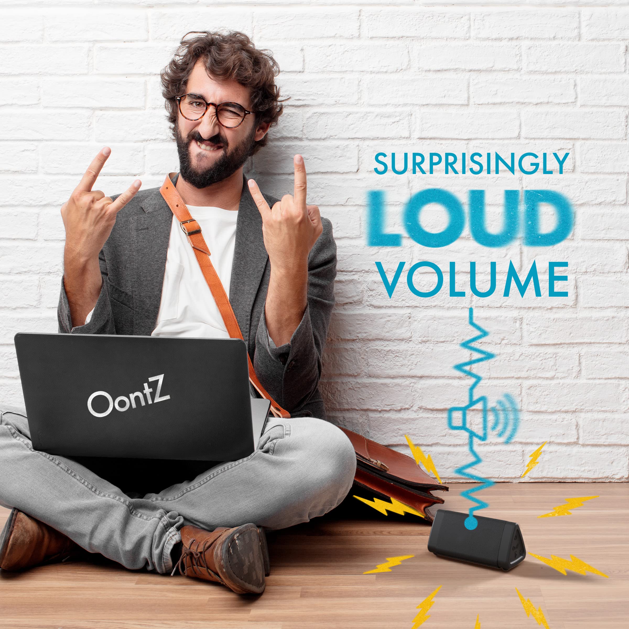 OontZ Angle 3 Bluetooth Portable Speaker, Louder Volume, Crystal Clear Stereo Sound, Rich Bass, 100 Foot Wireless Range, Microphone, IPX5, Bluetooth Speakers (Black) Black - Image 2