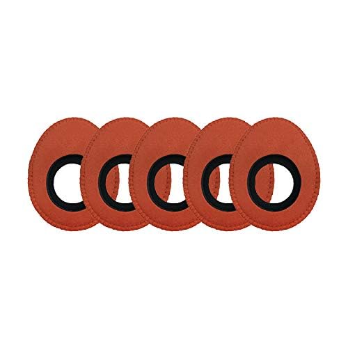 OPENMOON Oval Large Camera Viewfinder Eyecushion for ARRI Alexa Mini Amira Sony F55 etc Round eyecups (Ultrasuede /5packs/Orange) Orange - Image 2