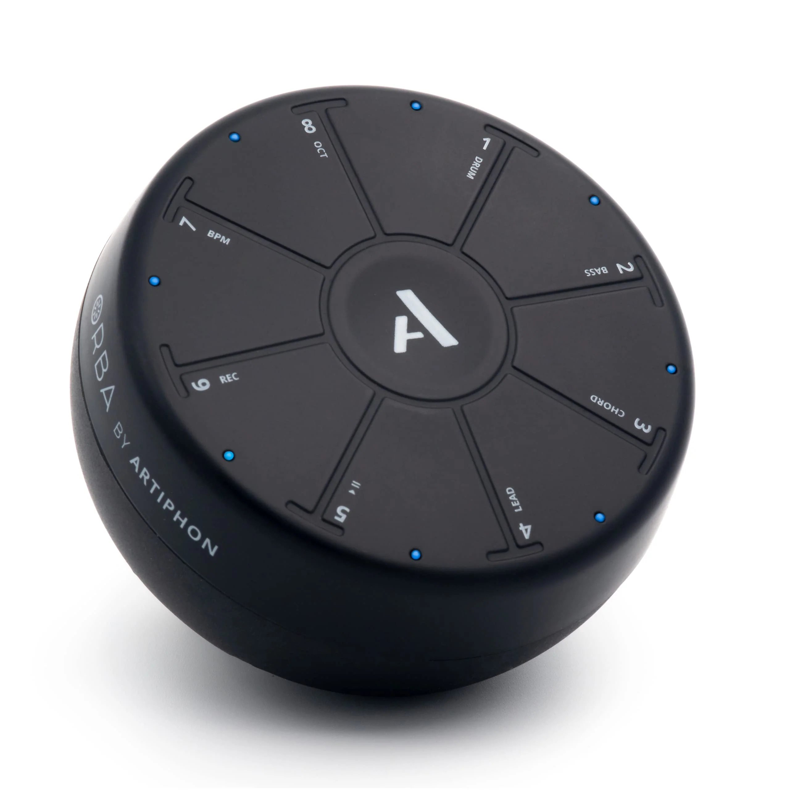 Orba by Artiphon | Portable synth, looper, and MIDI controller | iOS, Mac, Windows, PC | Bluetooth or USB MPE MIDI Black Orba 1