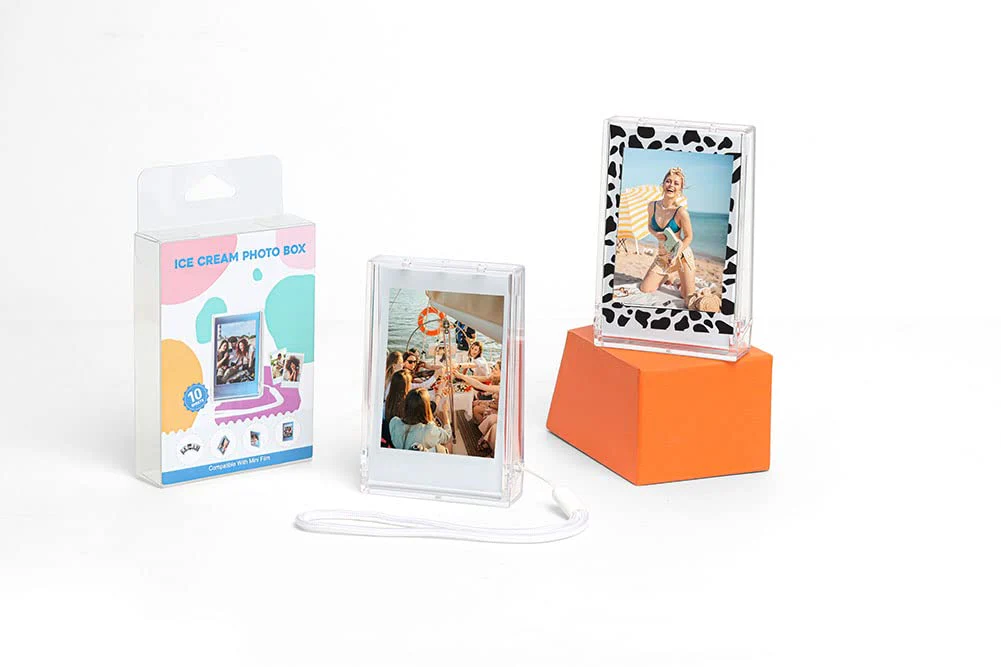 Orga'Neat Picture Holder Storage Case for Fujifilm Instax Mini 12/11/90/40/9/8/7/7+/EVO, Instant Camera Film Accessories 3 inch Photo Pouch, Travel Photo Holder Protective Case w/Wrist Lanyard -2 Set - Image 8