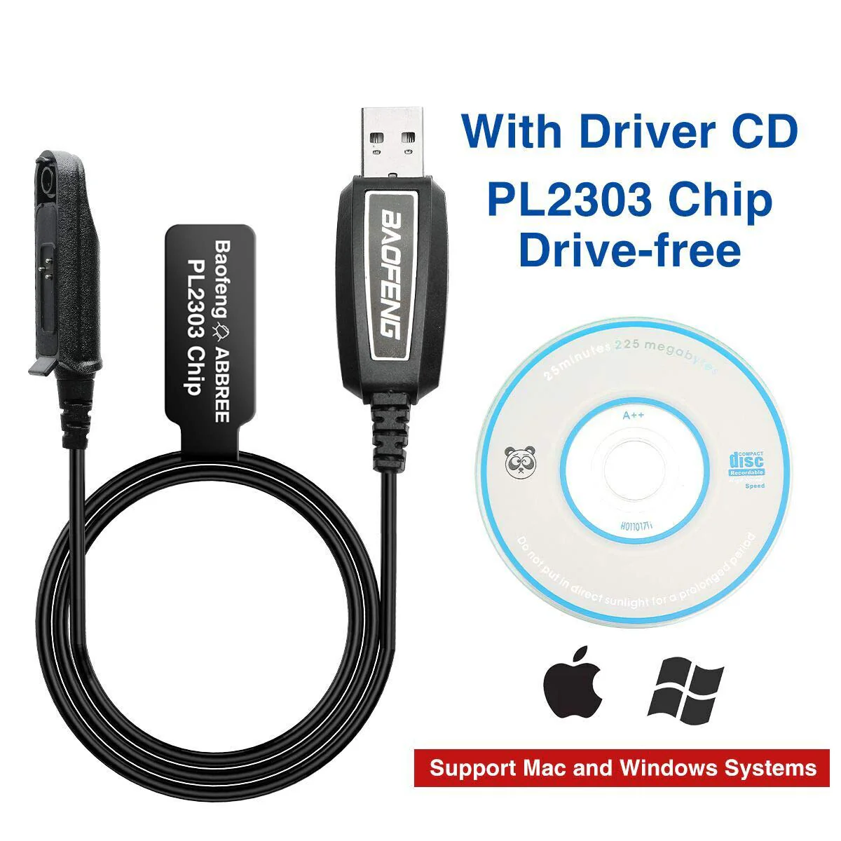 Original Baofeng USB Programming Cable PL2303 Chip Drive Free Win11 for BaoFeng Waterproof Two Way Radio UV-9R Plus (Including UV-9RPRO UV-9G GT-3WP UV-XR and Many More) USA Warranty Gmrs Radio - Image 2