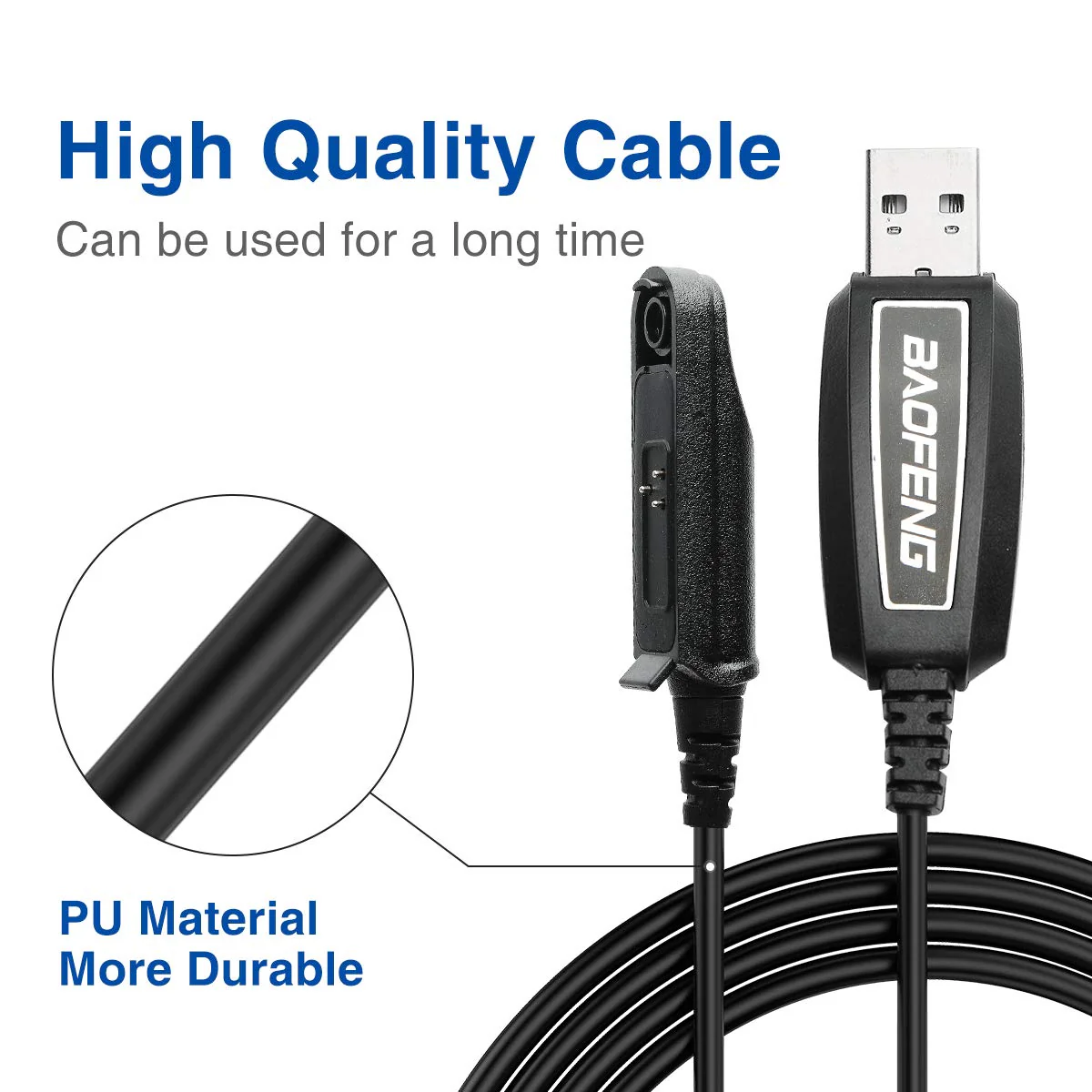 Original Baofeng USB Programming Cable PL2303 Chip Drive Free Win11 for BaoFeng Waterproof Two Way Radio UV-9R Plus (Including UV-9RPRO UV-9G GT-3WP UV-XR and Many More) USA Warranty Gmrs Radio - Image 5