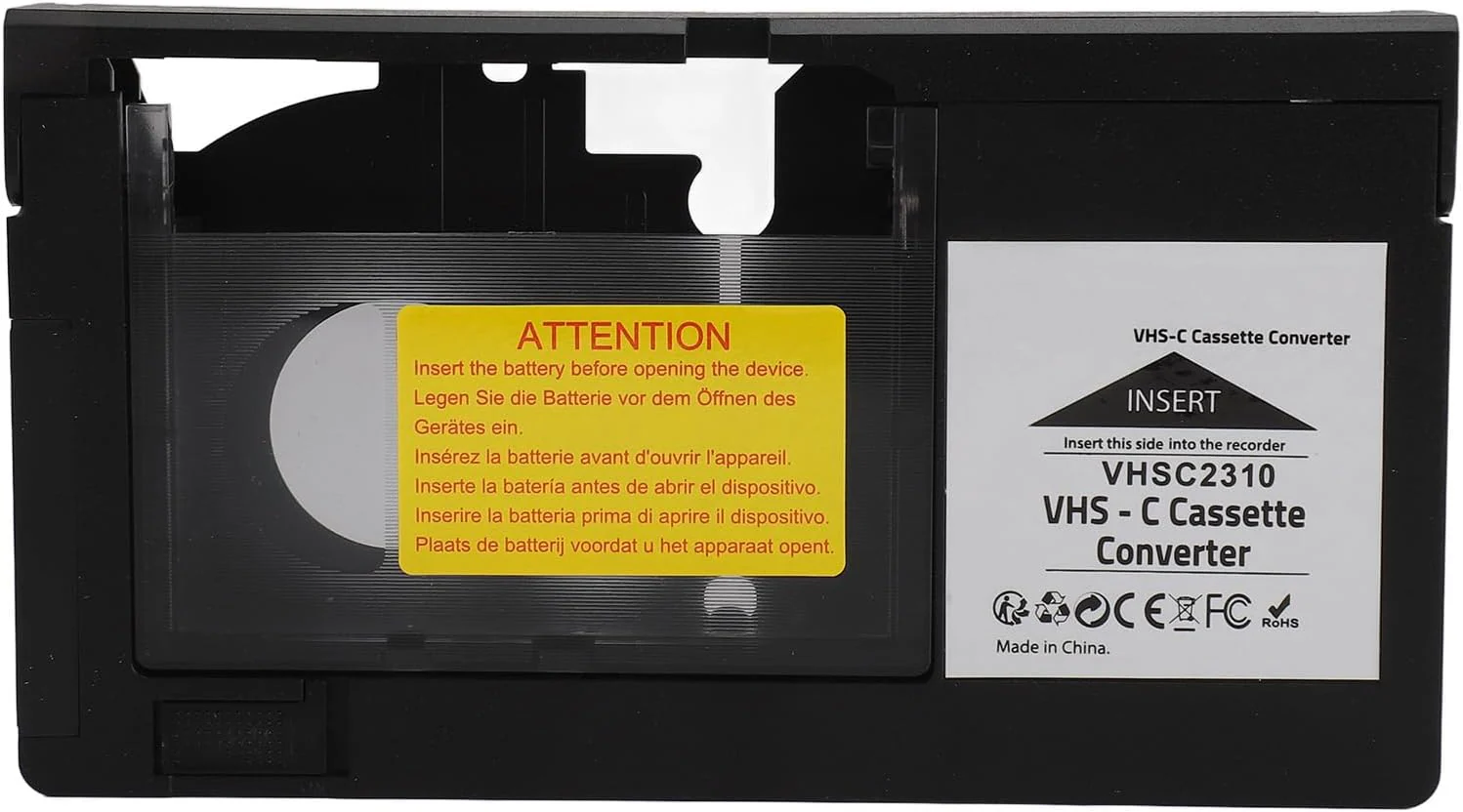 Original Factory Sealed My Needle Store Cassette Adapter for Camcorders SVHS VHS-C to VHS – Ideal for VCR Player, VHS Tapes, Video Cassette Player and VHS to Digital Converting.