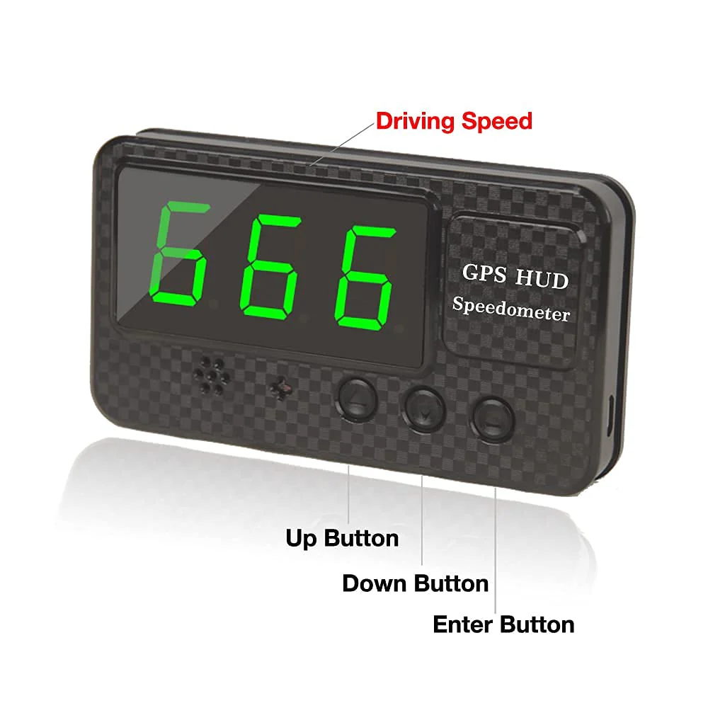 Original Universal GPS Head Up Display Speedometer Odometer Car Digital Speed Display MPH Over Speeding Alarm Car Clock for All Vehicles C60/C60S/C80/C90 (C60S) - Image 2