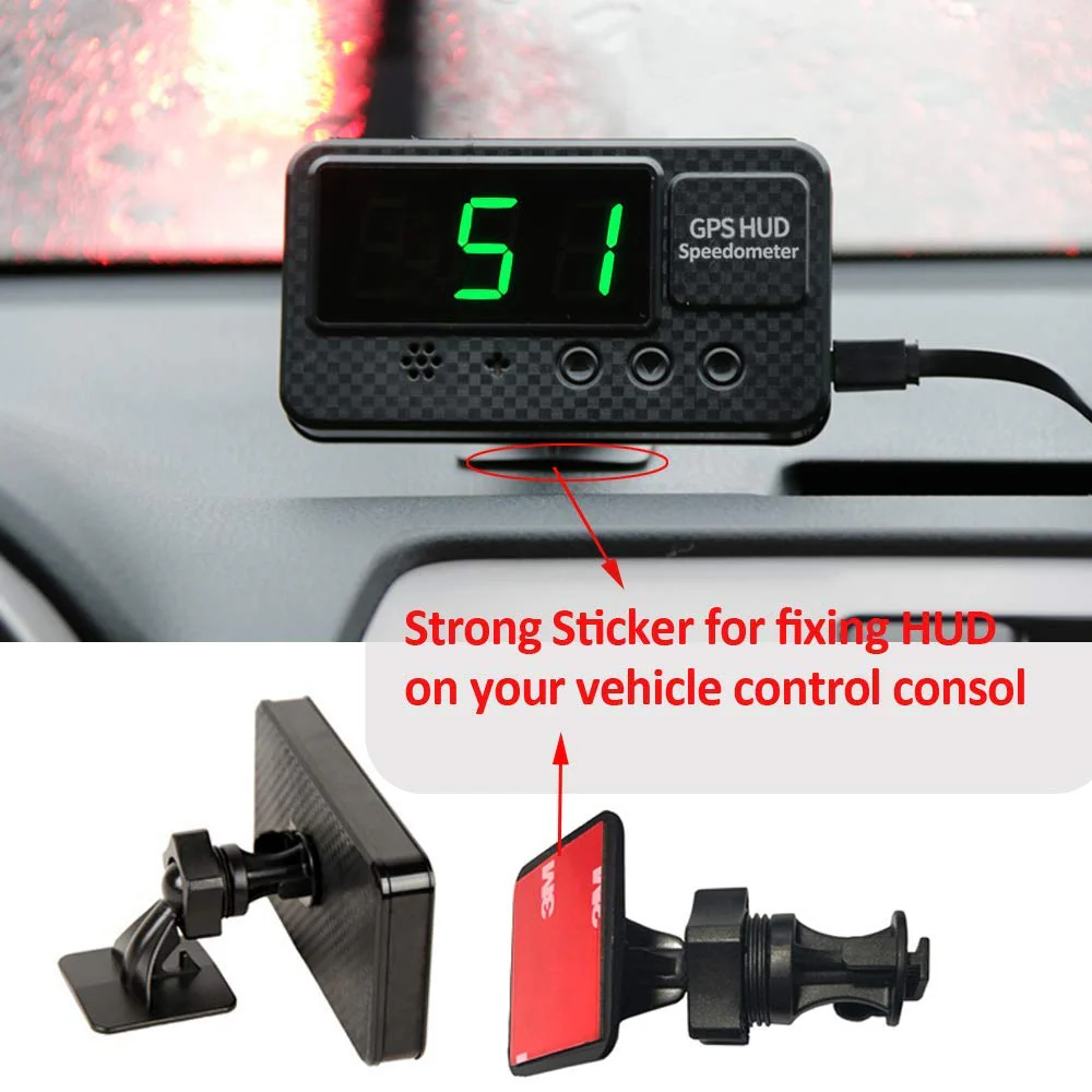 Original Universal GPS Head Up Display Speedometer Odometer Car Digital Speed Display MPH Over Speeding Alarm Car Clock for All Vehicles C60/C60S/C80/C90 (C60S) - Image 6