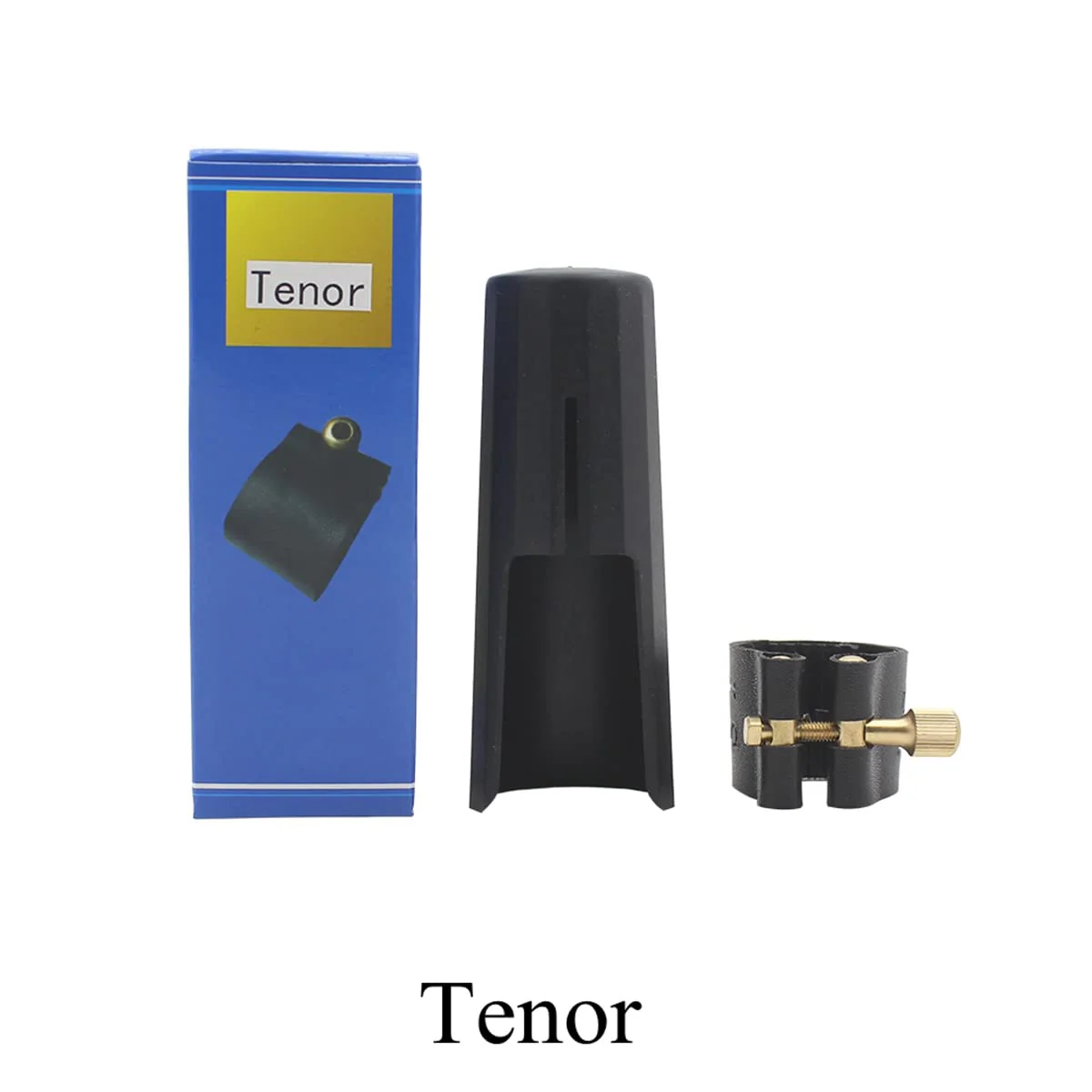 OriGlam Woodwinds Tenor Saxophone Mouthpiece Cap, Leather Ligature Fastener with Plastic Mouthpiece Cap for Sax Saxophone (Tenor) - Image 4