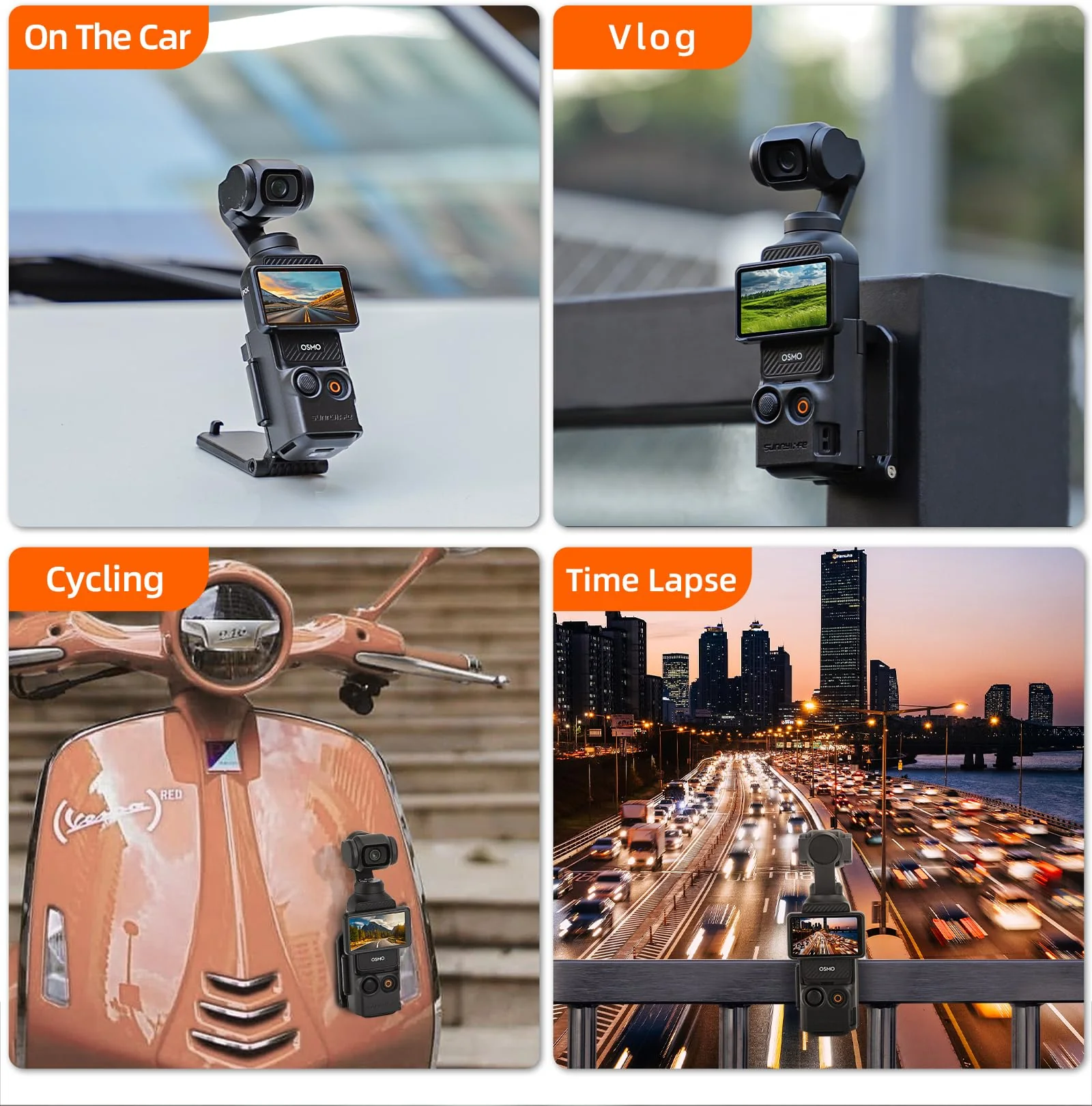 OSMO Pocket 3 Accessories Magnetic Backpack Clip Mount Expansion Adapter Frame for DJI OSMO Pocket 3 - Image 3