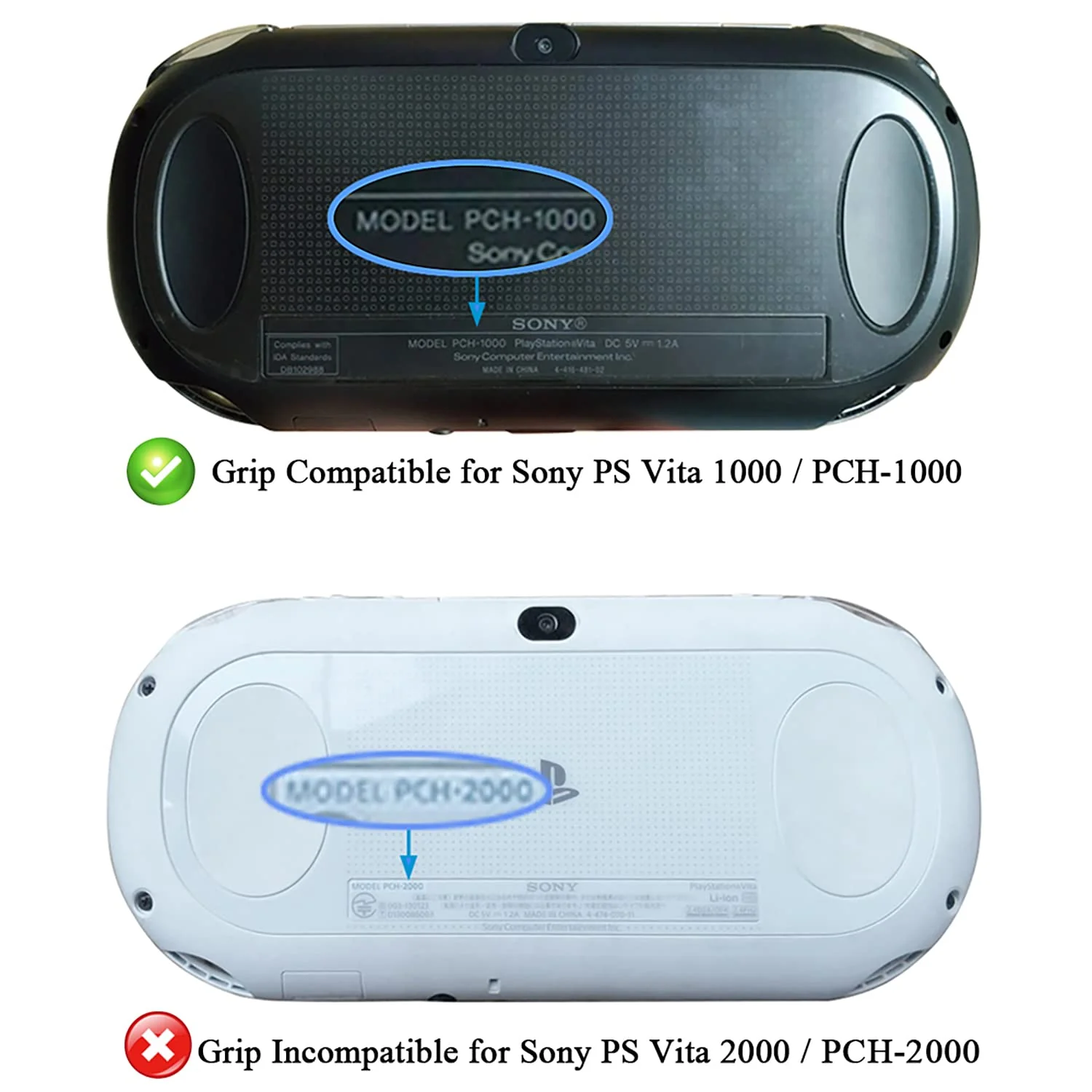 OSTENT Durable Joypad Plastic Flexible Bracket Holder Hand Handle Grip for Sony PS Vita 1000 Color Black - Image 7