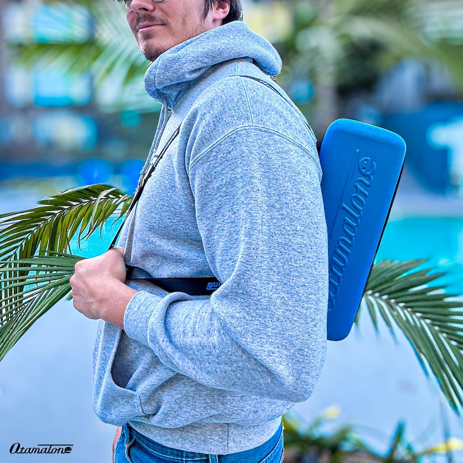 Otamatone Official Case (Regular - 10.7 inch) Musical Instrument Toy Synthesizer Hard Shell Cover, Smooth Fitted Protective Interior with Official Logo Strap, Inner Zipper Pouch (Blue) Matte Blue - Image 4