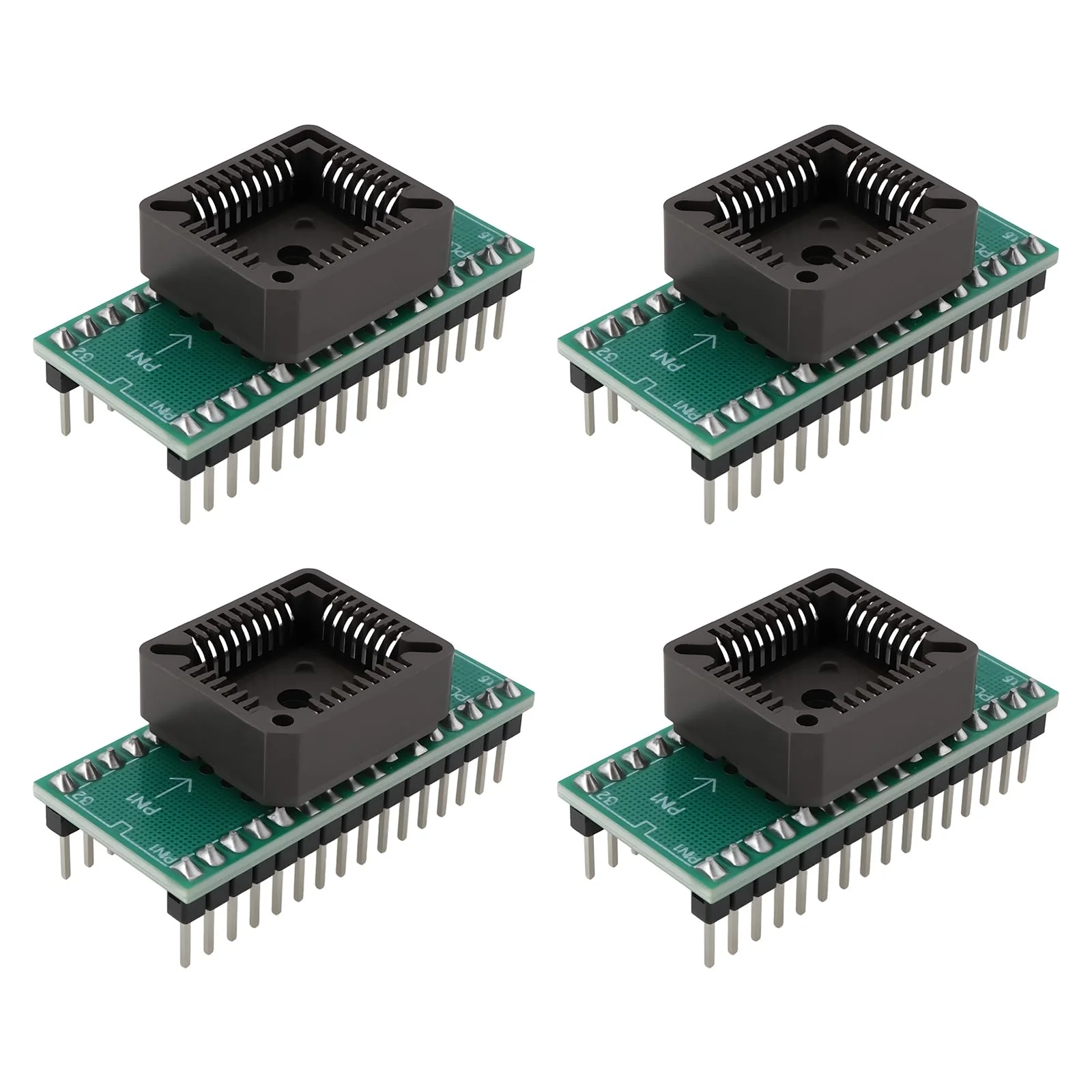 OTOTEC 4 Stück PLCC32 auf DIP32 Programmierer-IC-Adaptersockel Kompatibel mit Willem Kompatibel mit Xeltek für TL866 II Plus