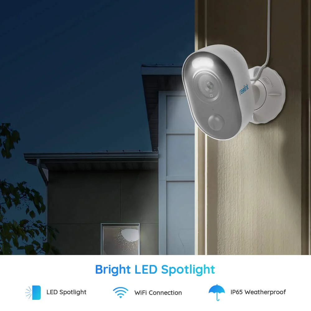 Outdoor Security Camera with Spotlight, Reolink Lumus 1080P HD Plug-in WiFi Camera for Home Security System, PIR Motion Detection, Two-Way Talk and Siren Alarm, Waterproof, Cloud/Micro SD Card Storage - Image 2