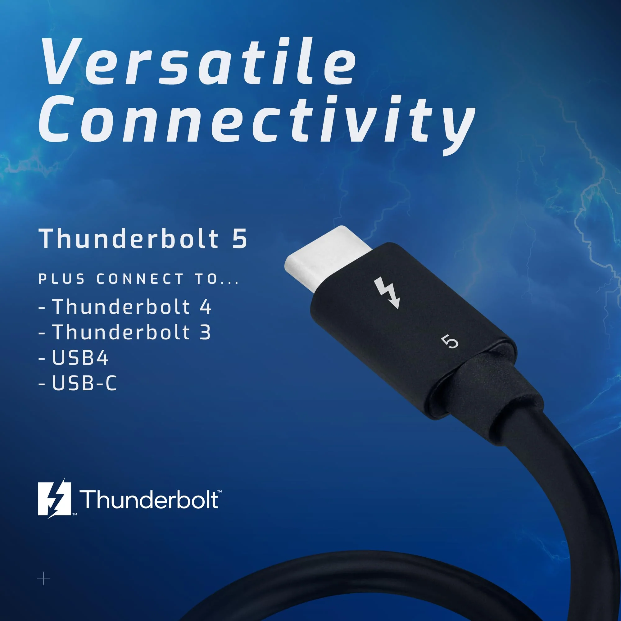 OWC 0.3M Thunderbolt 5 (USB-C) Cable, up to 80Gb/s of bi-Directional Data Speed, up to 120Gb/s for Higher Display Bandwidth, 240W - Image 2