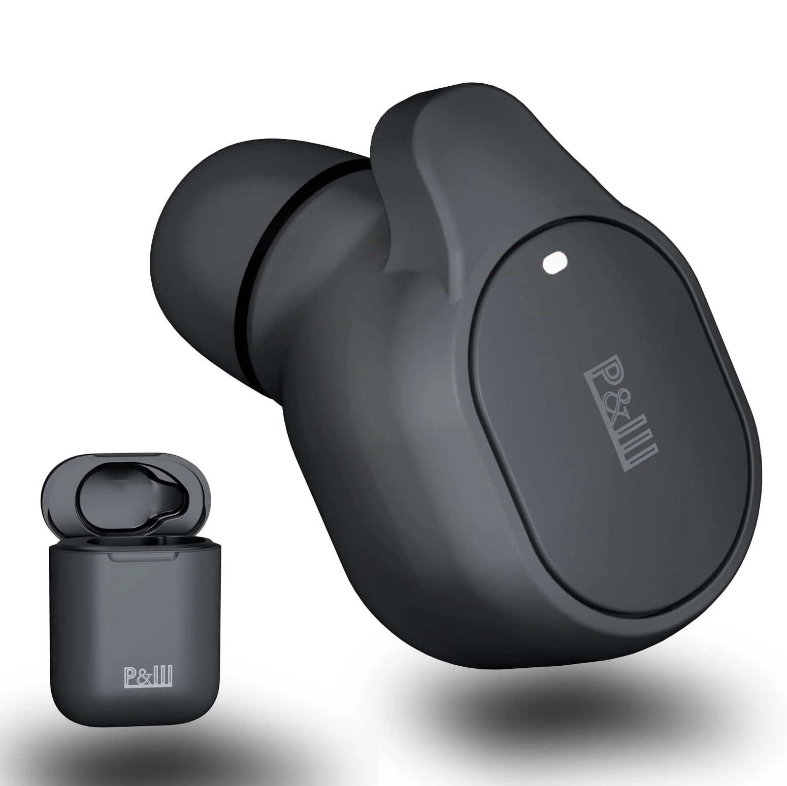P&LLL Bluetooth Mini Single Earbud Wireless Invisible Pro Headset 8Hrs playtime Noise Smallest in-ear Noise Cell phone with Hands-free Earpiece for iphone Samsung Android Car Mic Earphone