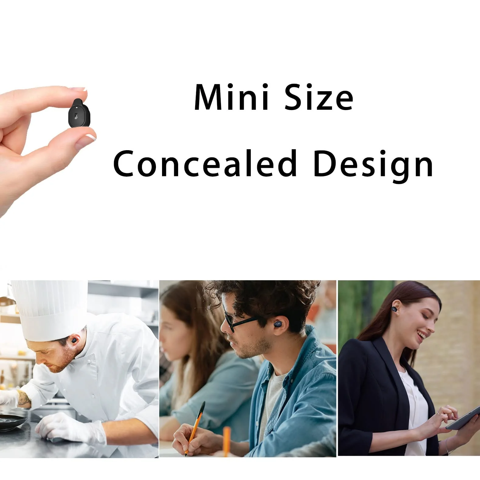 P&LLL Bluetooth Mini Single Earbud Wireless Invisible Pro Headset 8Hrs playtime Noise Smallest in-ear Noise Cell phone with Hands-free Earpiece for iphone Samsung Android Car Mic Earphone - Image 5
