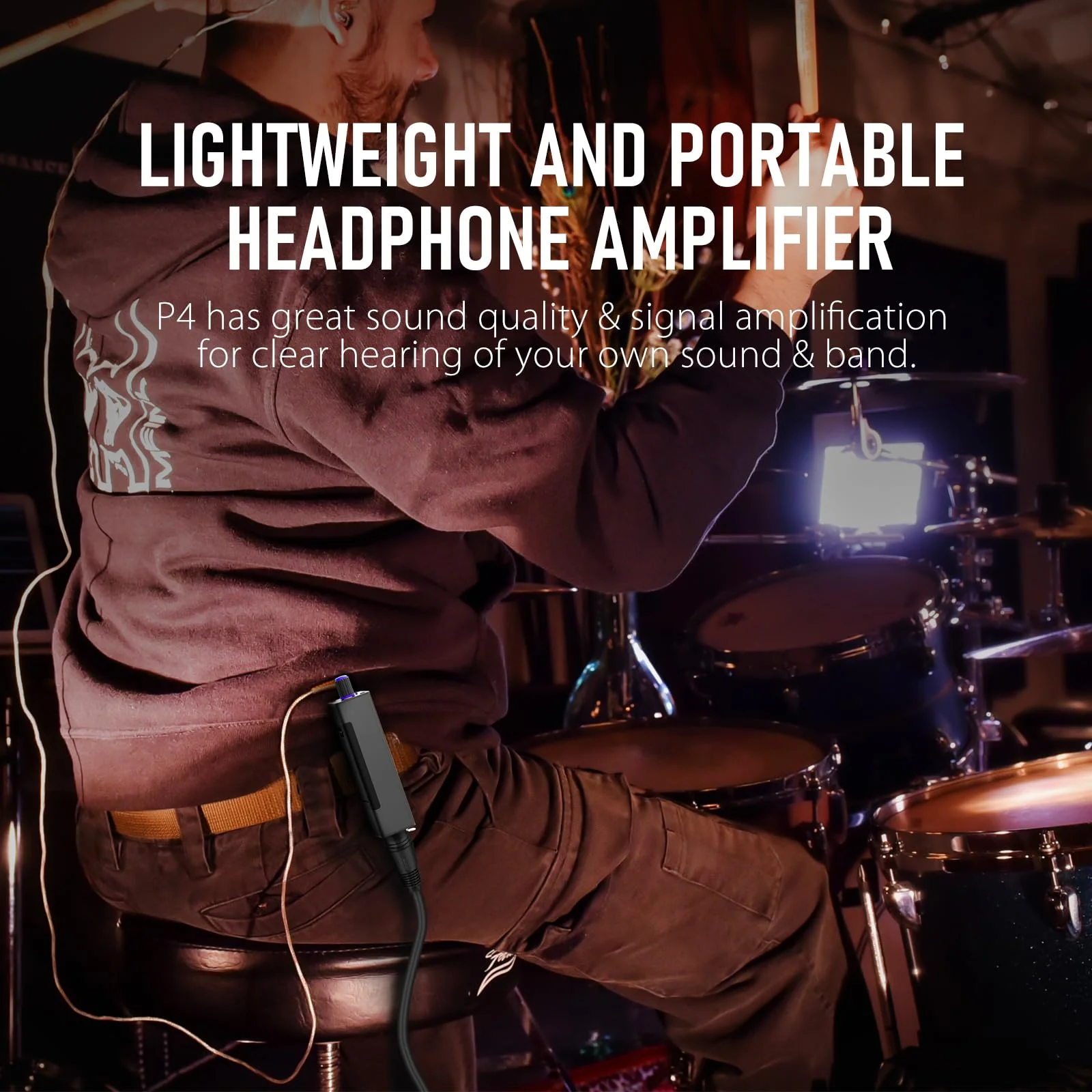 P4 Wired in-Ear Monitor IEM Amplifier Portable IEM Quickly Switch Stereo Mono for Drummer,Band,Studio - Image 6