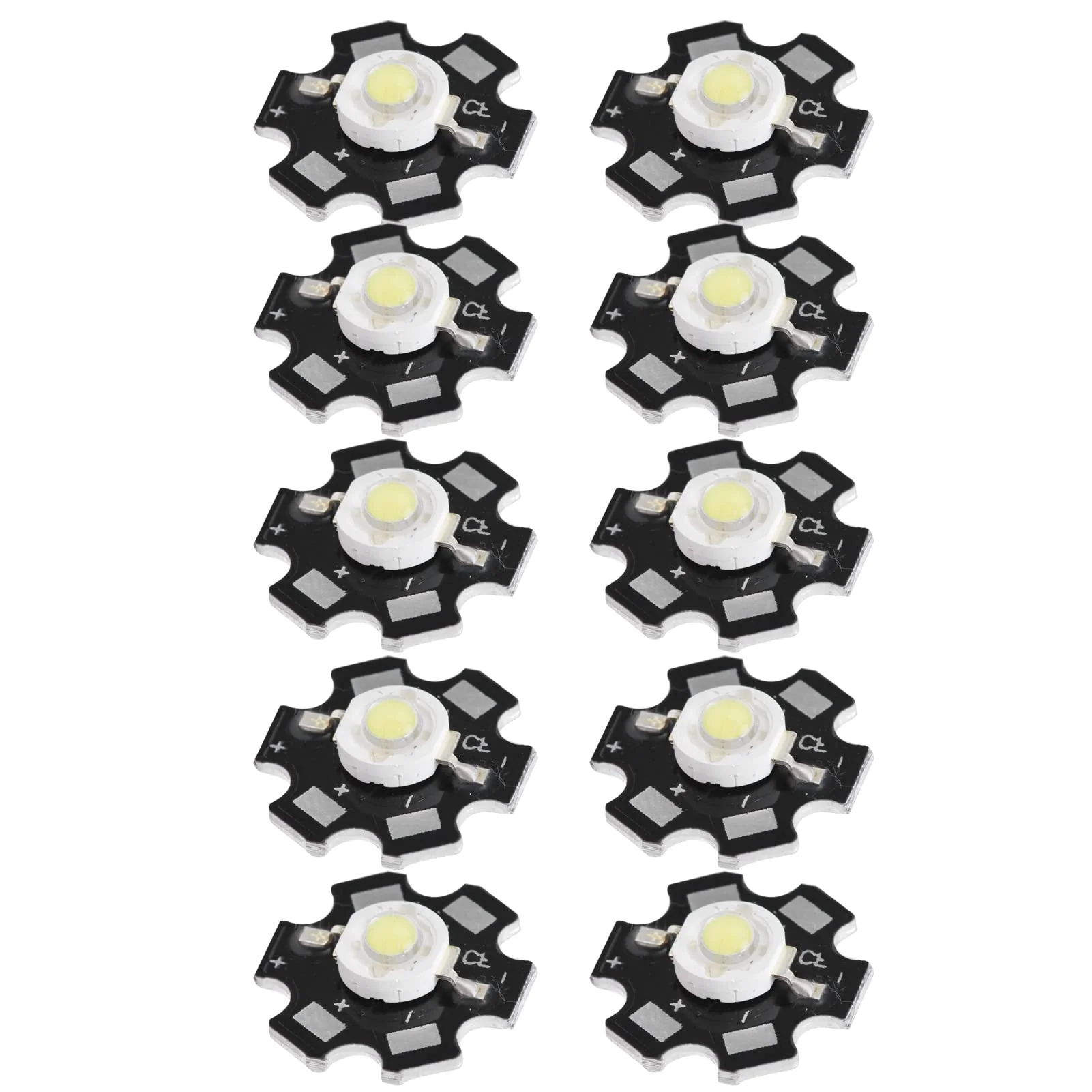Pack of 10 Lamp Beads, Diode Chips, 3 V LED Chip Bulb, 6500 K Integrated Chip Light Source, SMD Lamp Chip Bulb for Ceiling Light, Downlight, DIY Lighting White Light 1W