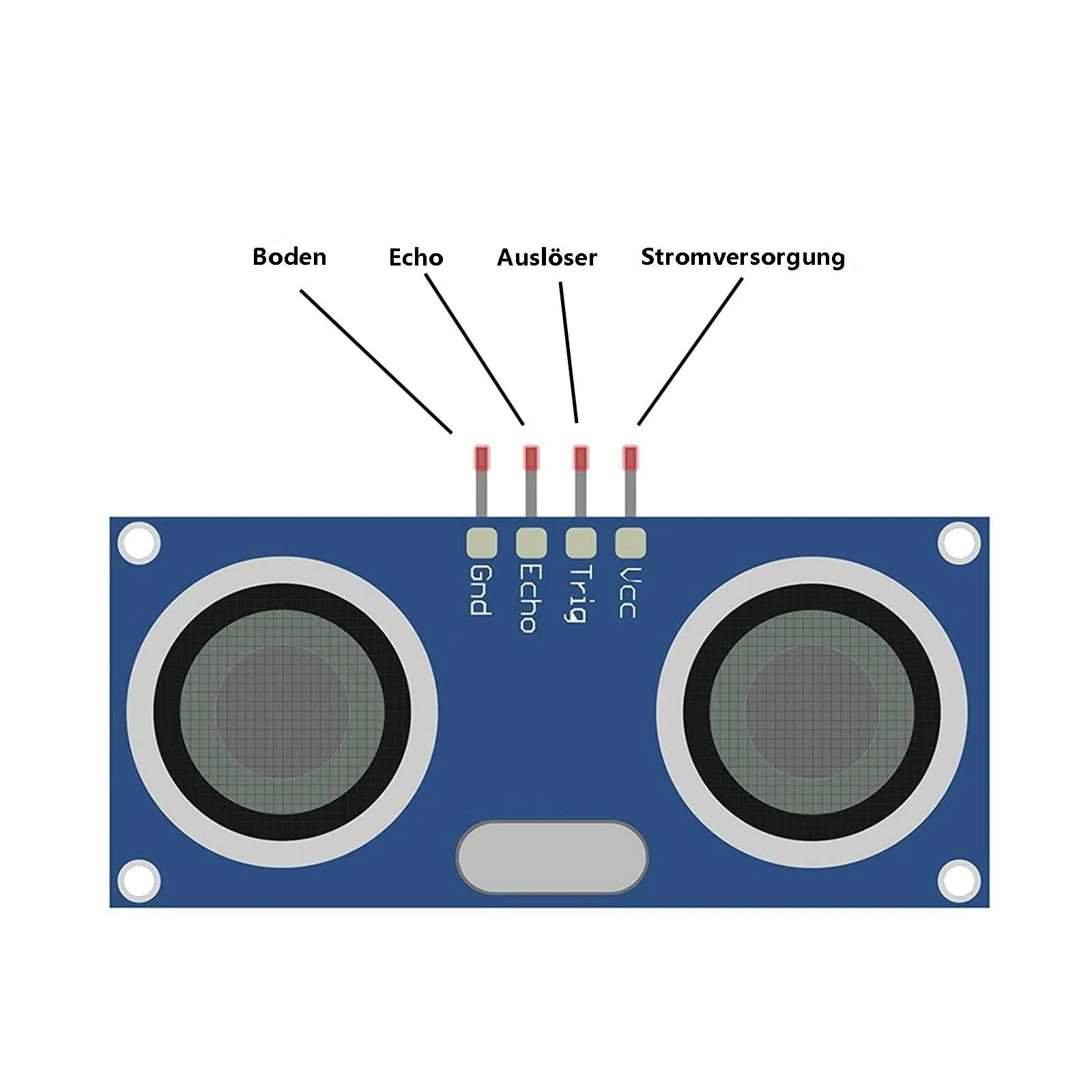 Pack of 10 Ultrasonic Module Compatible with HCSR04, Ultrasonic Module Distance Sensor, Supports 3.3-5 V - Image 4