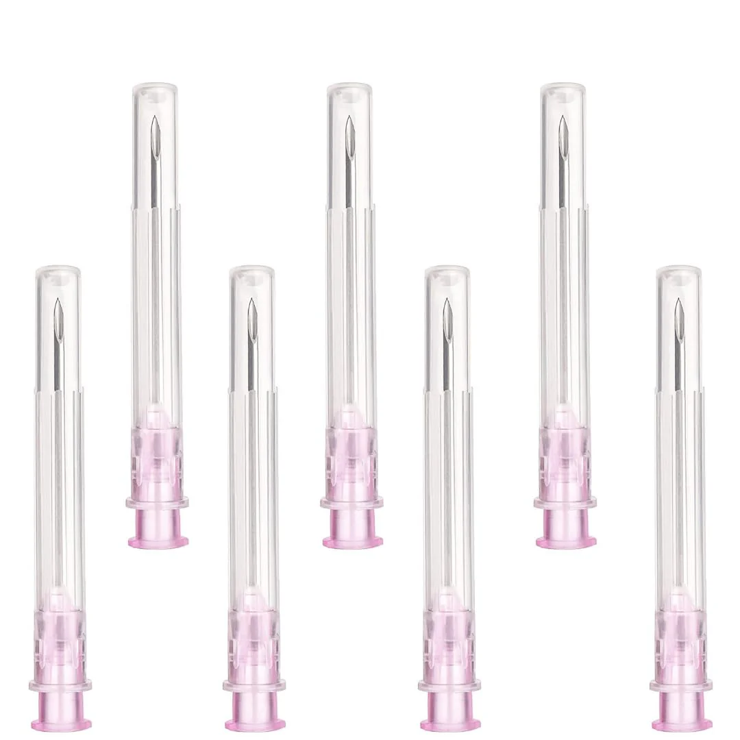 Pack of 100 18 g x 1 inch (25 mm) stainless steel dosing accessories for refill liquids, individually packed, refill tubes for industry, science laboratories, for hobby and DIY, multi-purpose 18G x 1 inch (25 mm)