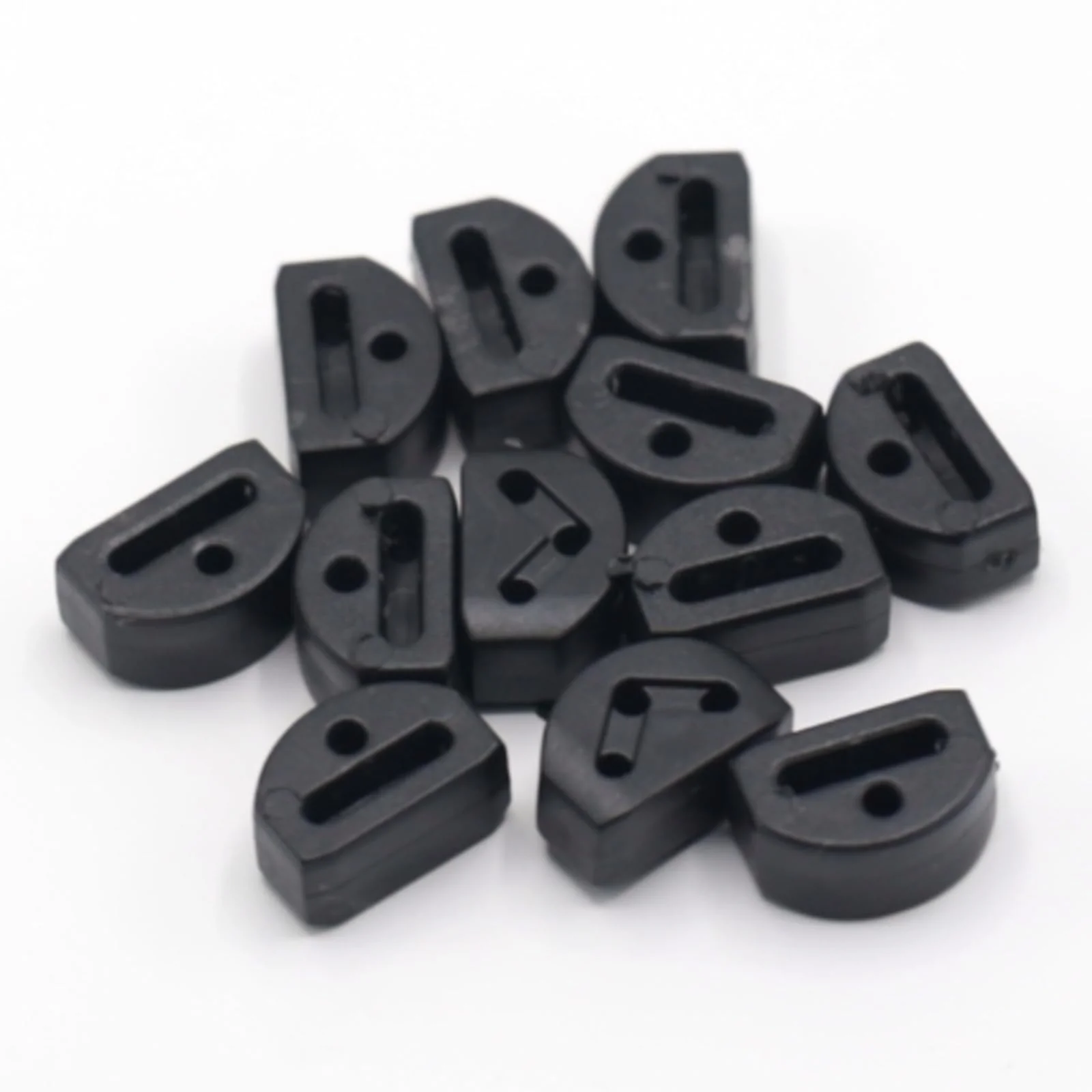 Pack of 12 Plastic Guitar String Ties Bridge Beads, 3 Hole Guitar String BridgeBeads, Guitar String Fasteners for Acoustic Classical Guitar Nylon String Guitar Ukulele(Black) black