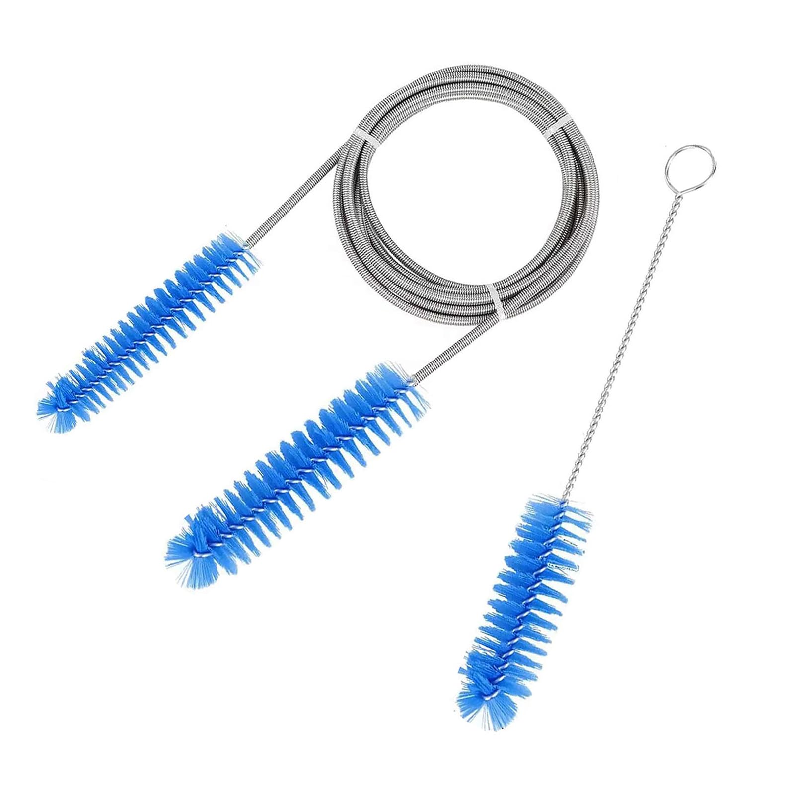 Pack of 2 8 in 1 CPAP Cleaner Hose Brush, CPAP Hose Cleaning Brush, Brush Diameter 15 mm and 19 mm, CPAP Hose and Mask Cleaning Brush, for Cpap, Pipes, Aquarium Cleaning Brush