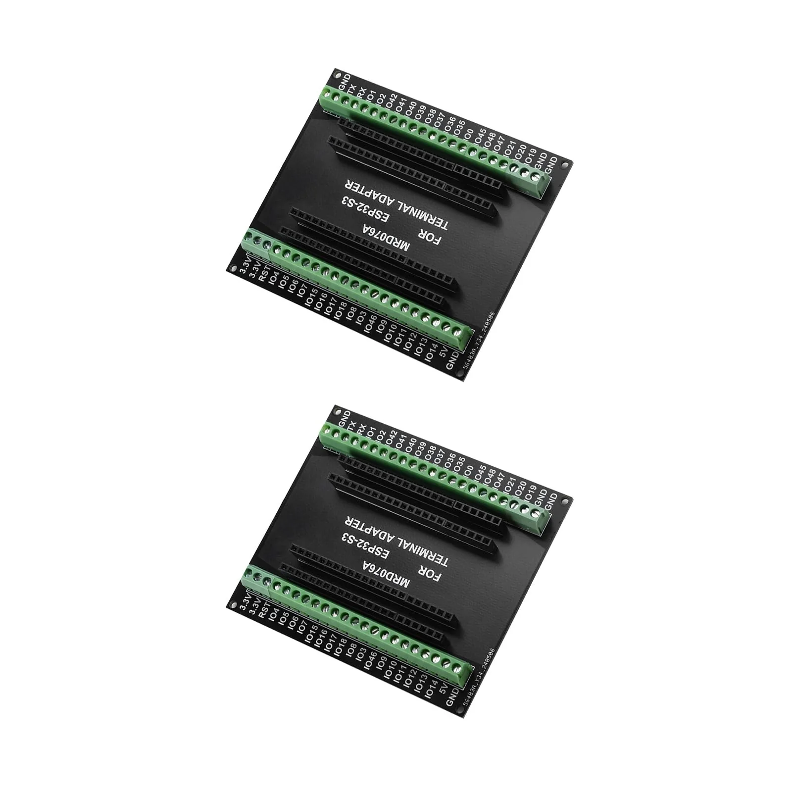 Pack of 2 for ESP32 Expansion Board, 1 in 2 Microcontroller Development Board Compatible with 44Pin for ESP32 S3 N8R2 N16R8 Development Board 2 x expansion board