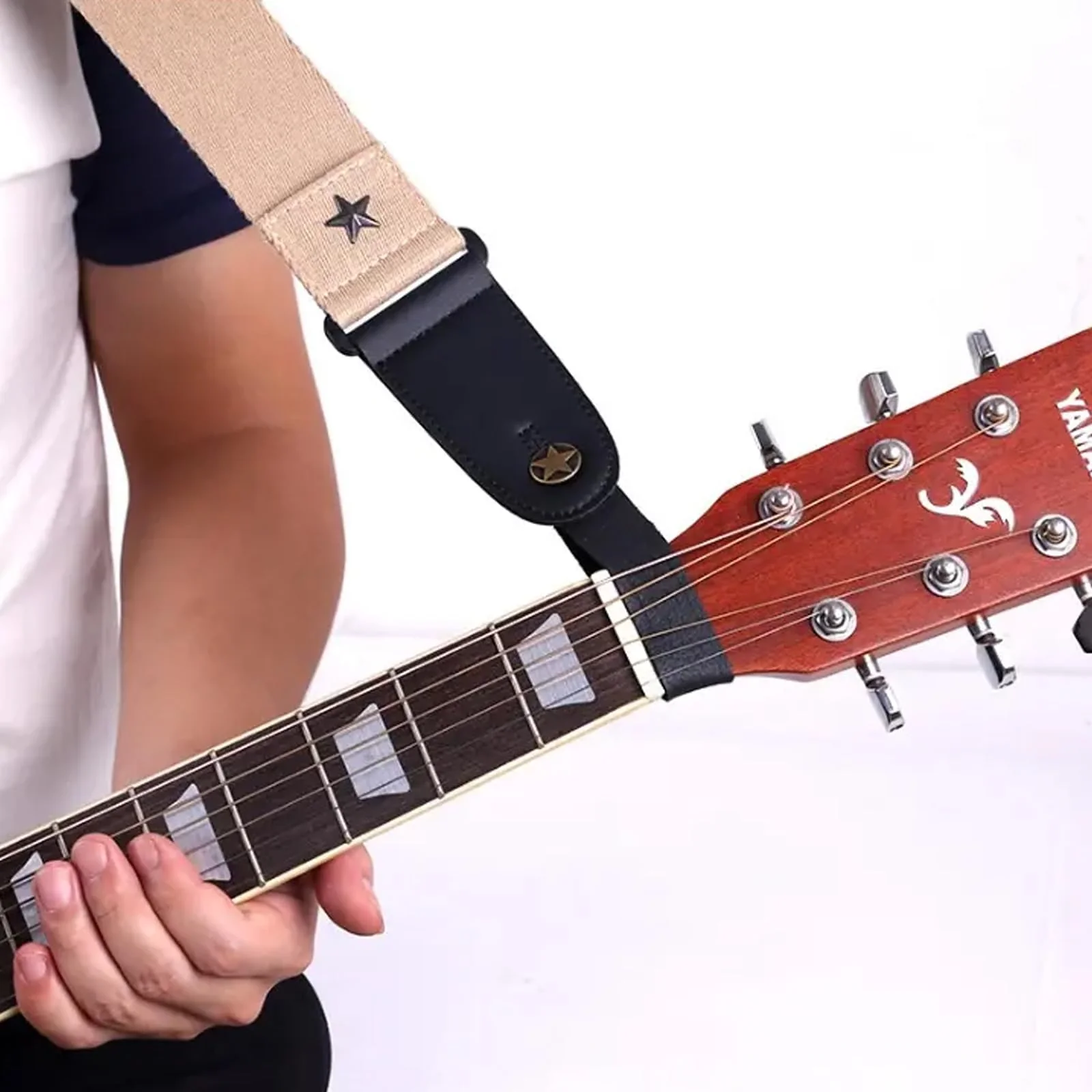 Pack of 2 Guitar Headstock Strap Tie, Leather Guitar Neck Strap Button, Guitar Strap Lock for Acoustic, Electric, Bass Guitars, Ukulele Straps 2pcs - Image 6