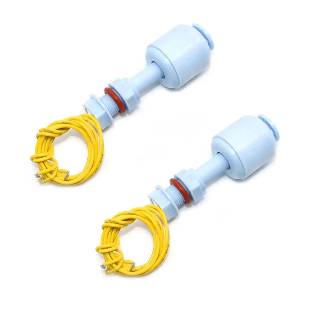 Pack of 2 Water Level Sensors, Both AC 220 V and AC/DC24 V Circuits Can Be Used Liquid Float Switch Liquid Sensor for Hydroponics Gardening Aquarium Pool Tank 52 mm