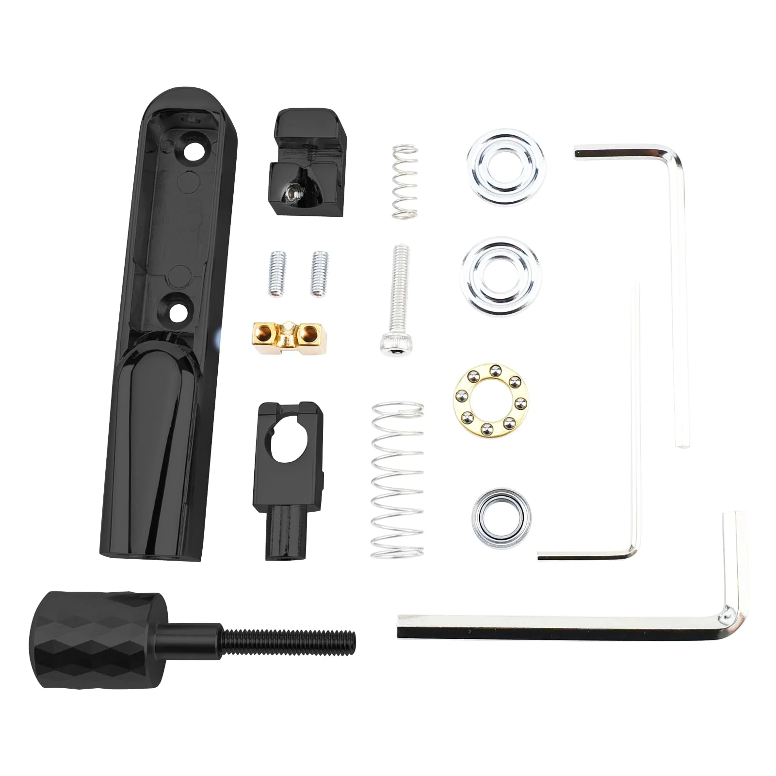 Pack of 5 Individual Single Tubular Fixed Bridge 5 String Electric Bass Bridge for Headless 5-string Bass Replacement Parts(Conductive Black) 5 Piece - Image 2