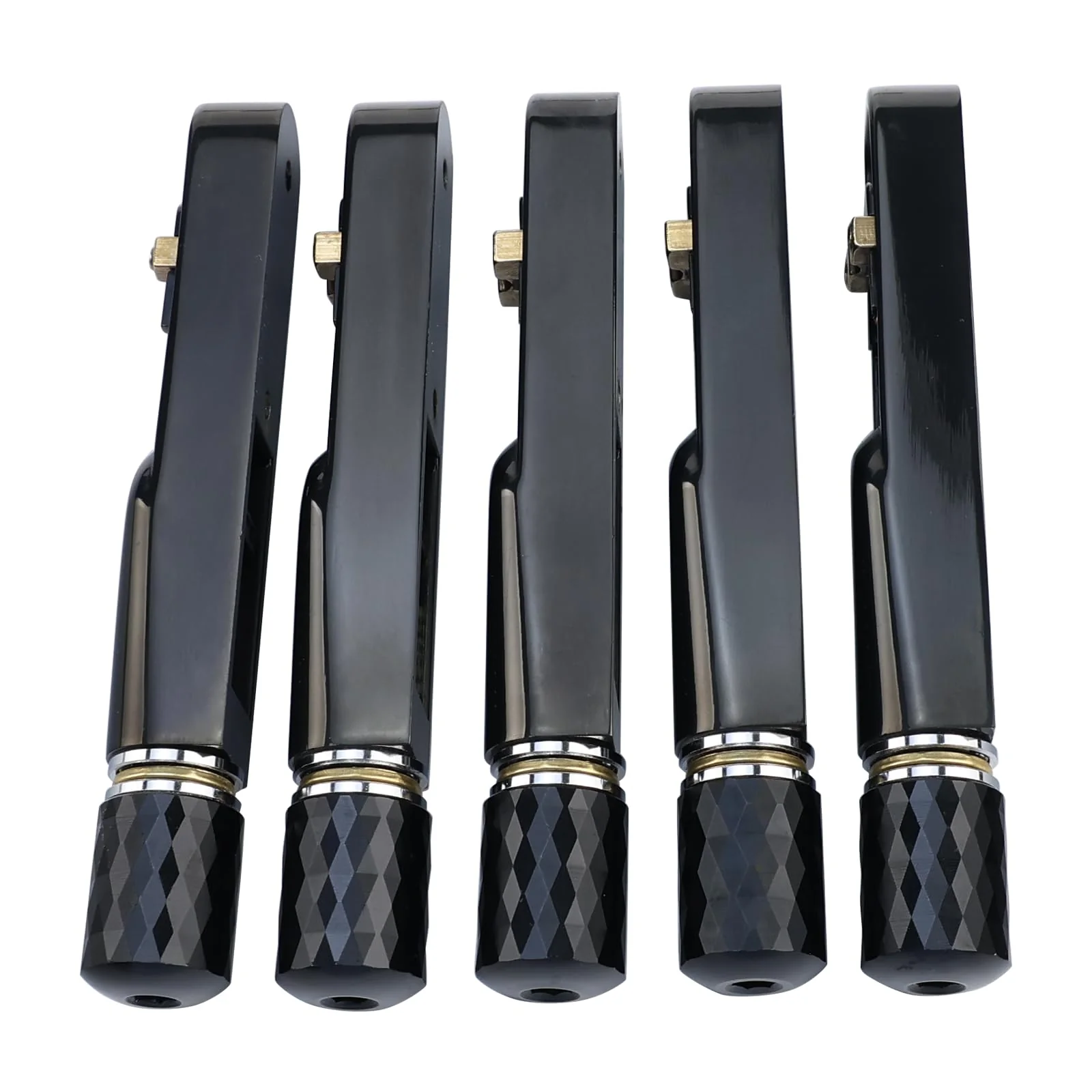 Pack of 5 Individual Single Tubular Fixed Bridge 5 String Electric Bass Bridge for Headless 5-string Bass Replacement Parts(Conductive Black) 5 Piece - Image 7